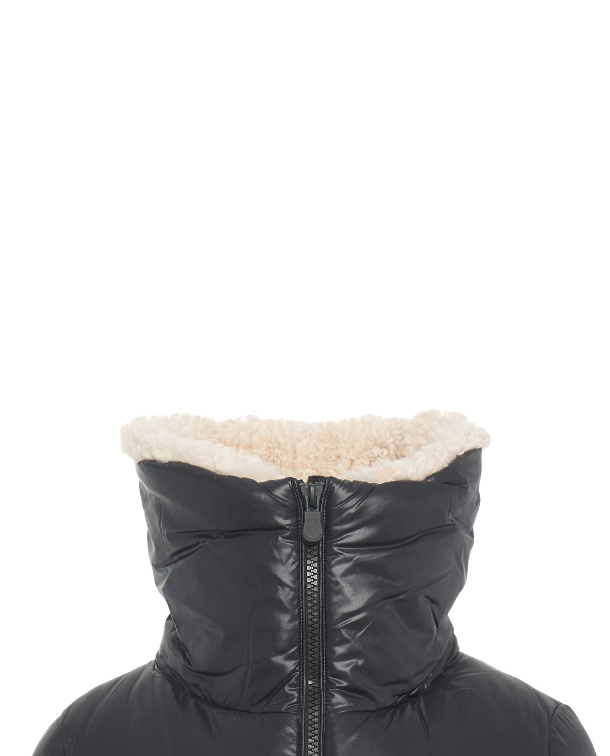 SAVE THE DUCK Women's Puffer Jacket with Faux Fur Collar