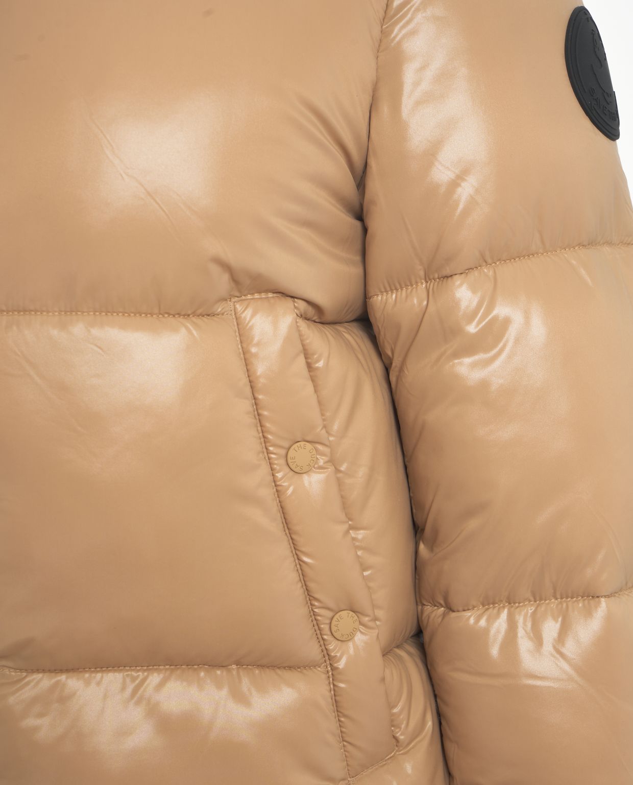 SAVE THE DUCK Puffer Jacket with Faux Fur Collar for Women