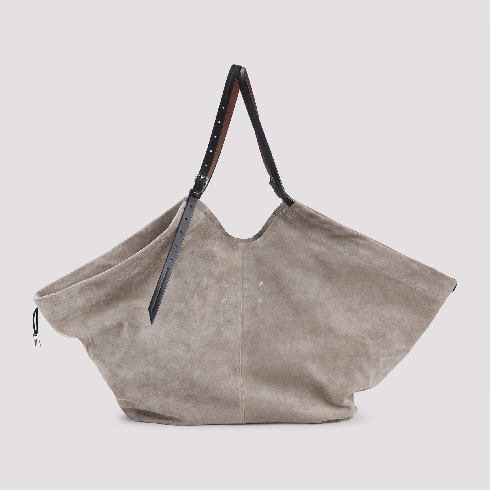 MAISON MARGIELA Drawstring Suede Leather Tote Handbag