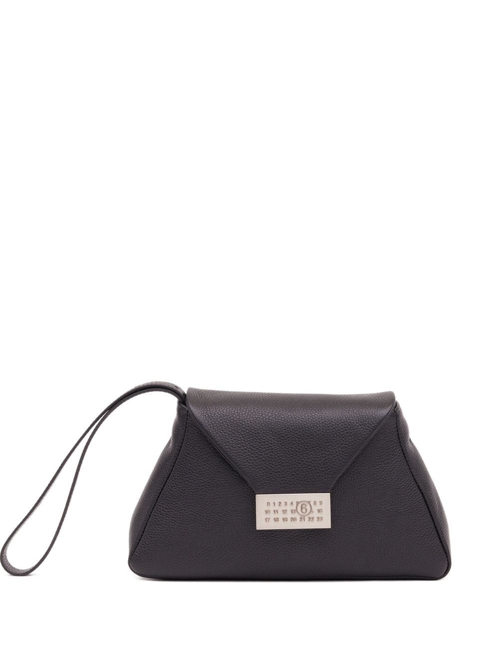 MM6 MAISON MARGIELA Numeric Leather Mini Clutch with Foldover Top