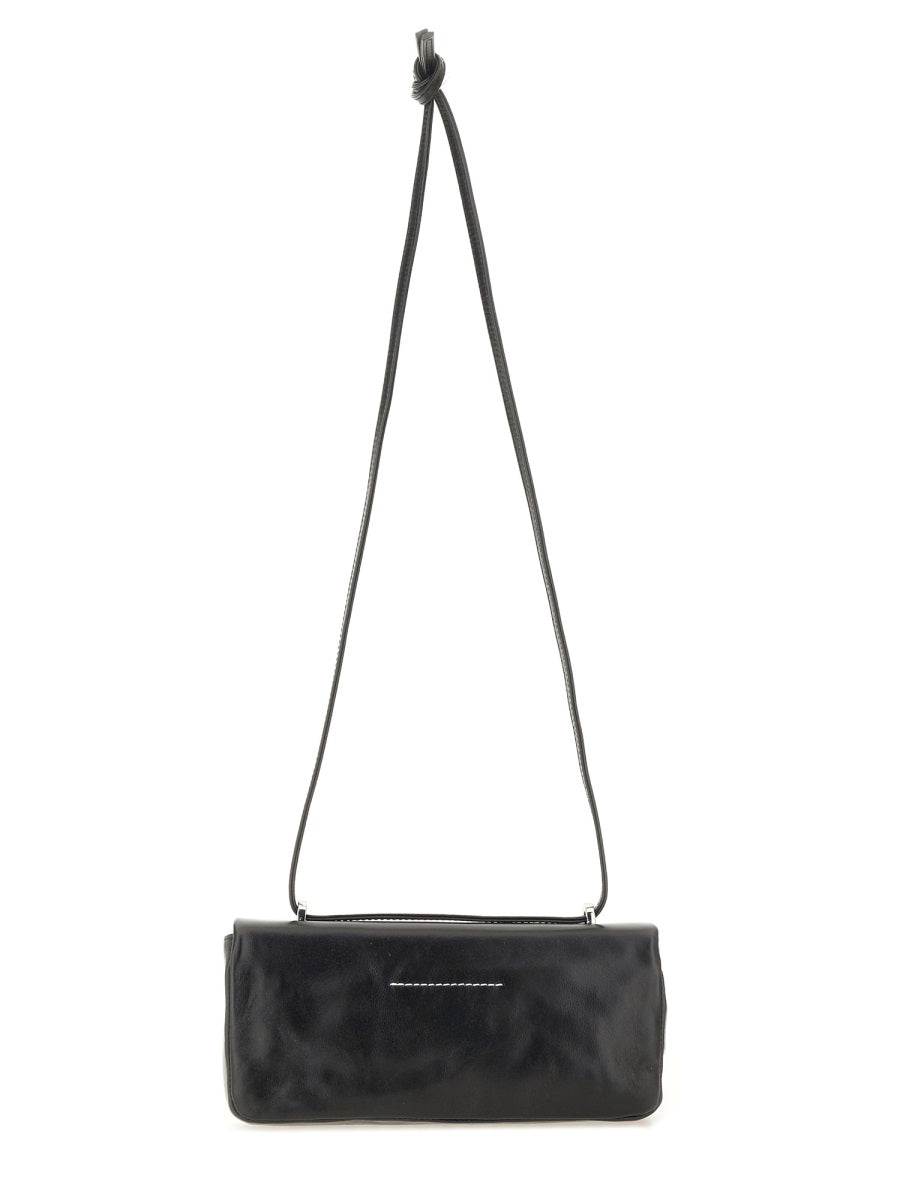 MM6 MAISON MARGIELA Mini Leather Crossbody Handbag with Removable Strap