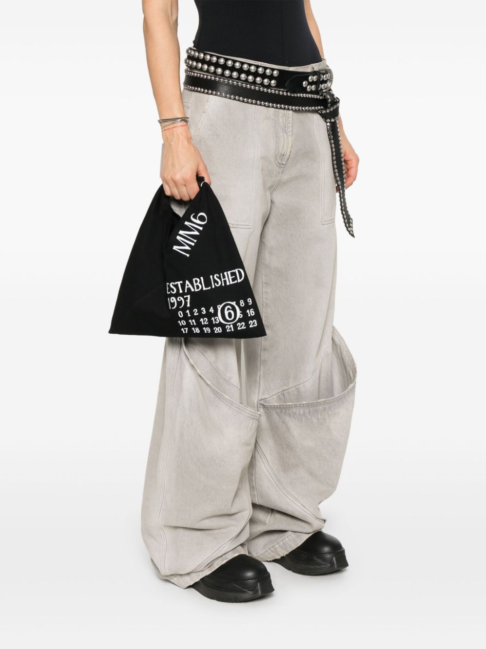 MM6 MAISON MARGIELA Mini Cotton Handbag with Concealed Fastening