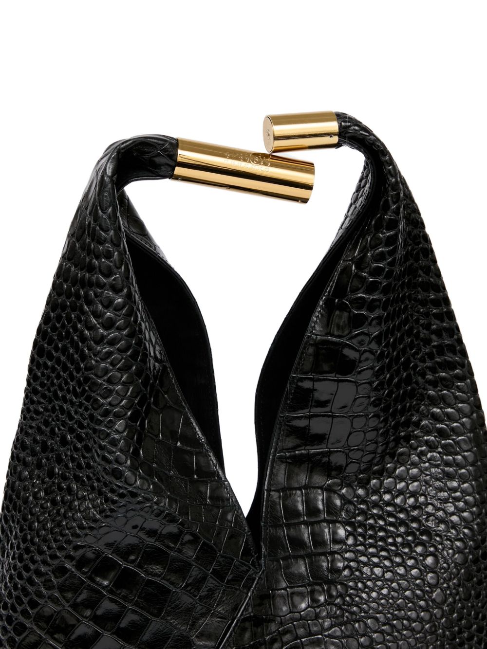 MM6 MAISON MARGIELA Medium Croco-Embossed Leather Handbag with Top Handle
