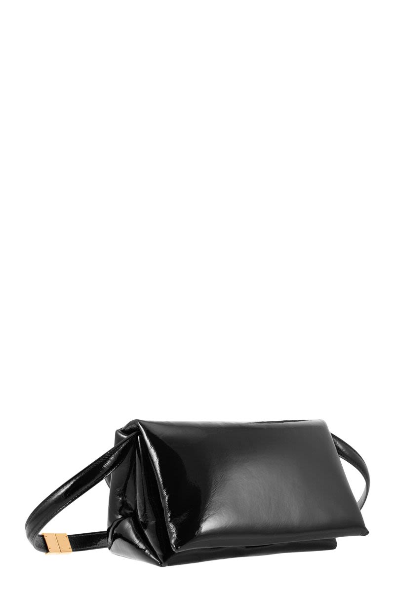 MARNI Mini Patent Leather Shoulder Handbag - 21x16x10 CM