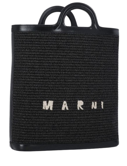 MARNI Stylish Mini Leather and Fabric Handbag