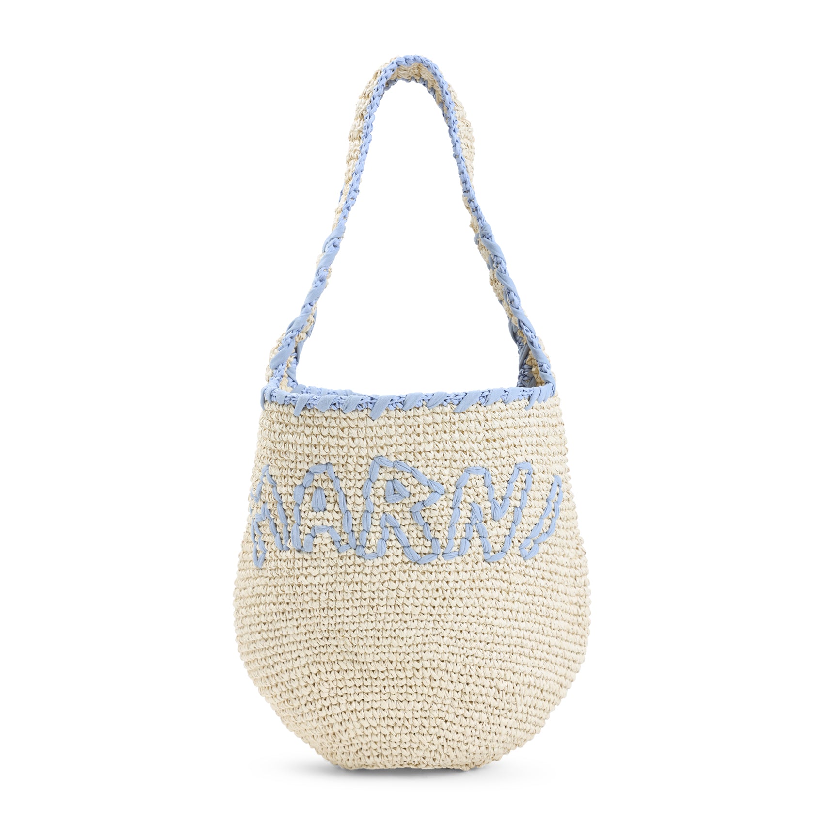 MARNI Mini Raffia Scrunchie Hobo Handbag