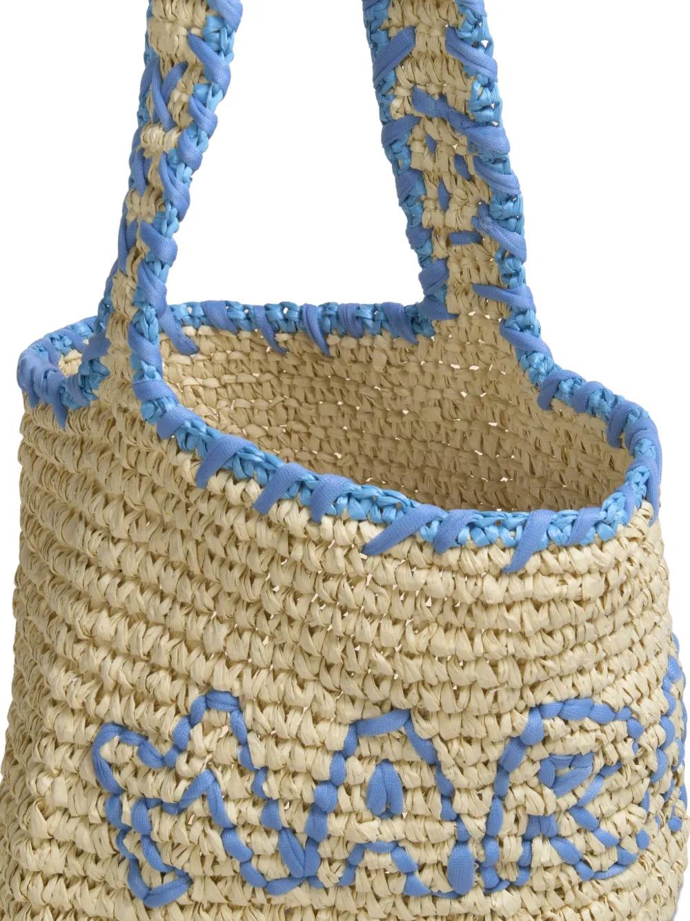 MARNI Mini Raffia Scrunchie Hobo Handbag
