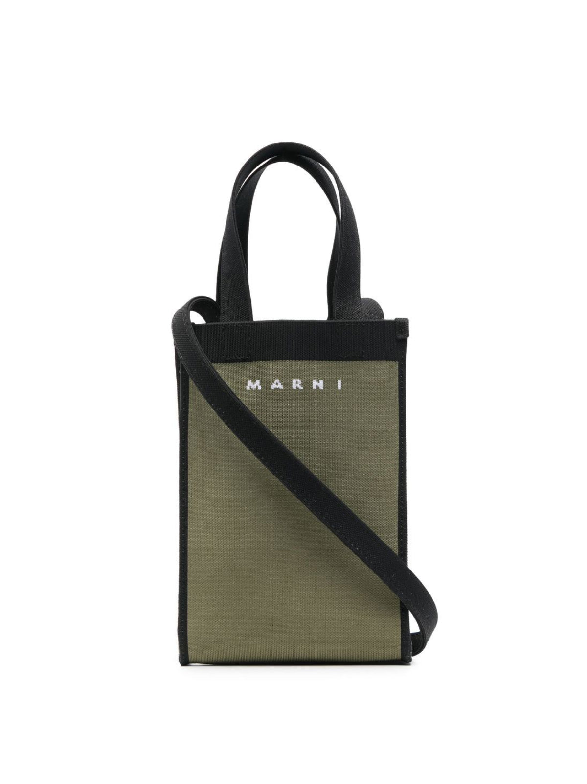 MARNI Logo Knit Crossbody Mini Tote Handbag 14x20x6 cm