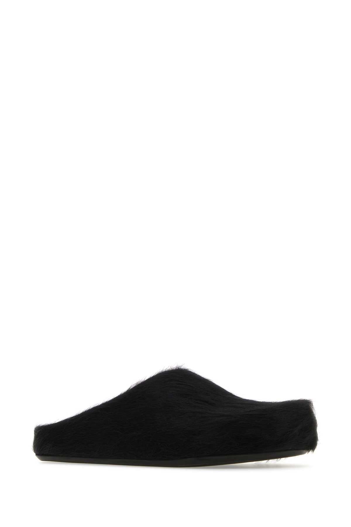 MARNI 100% Leather Hair Fussbett Slippers for Men