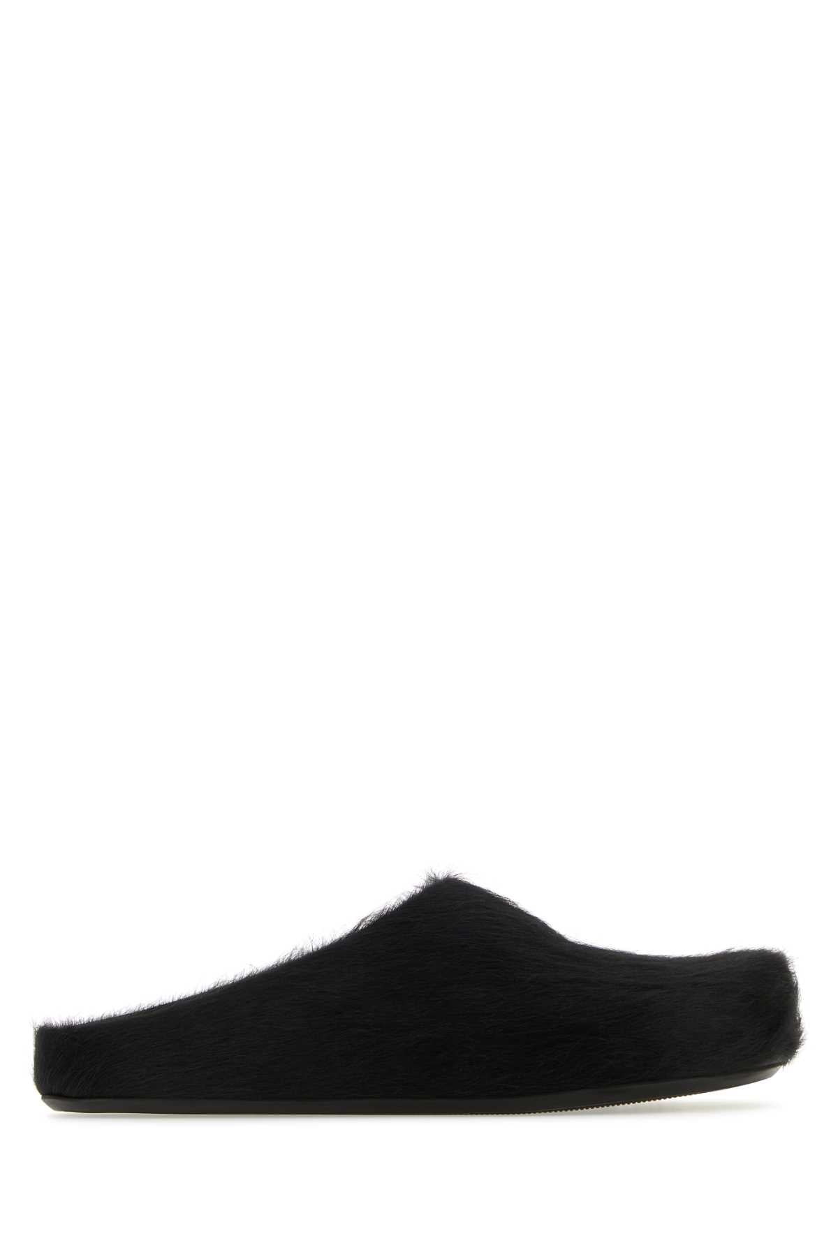 MARNI 100% Leather Hair Fussbett Slippers for Men