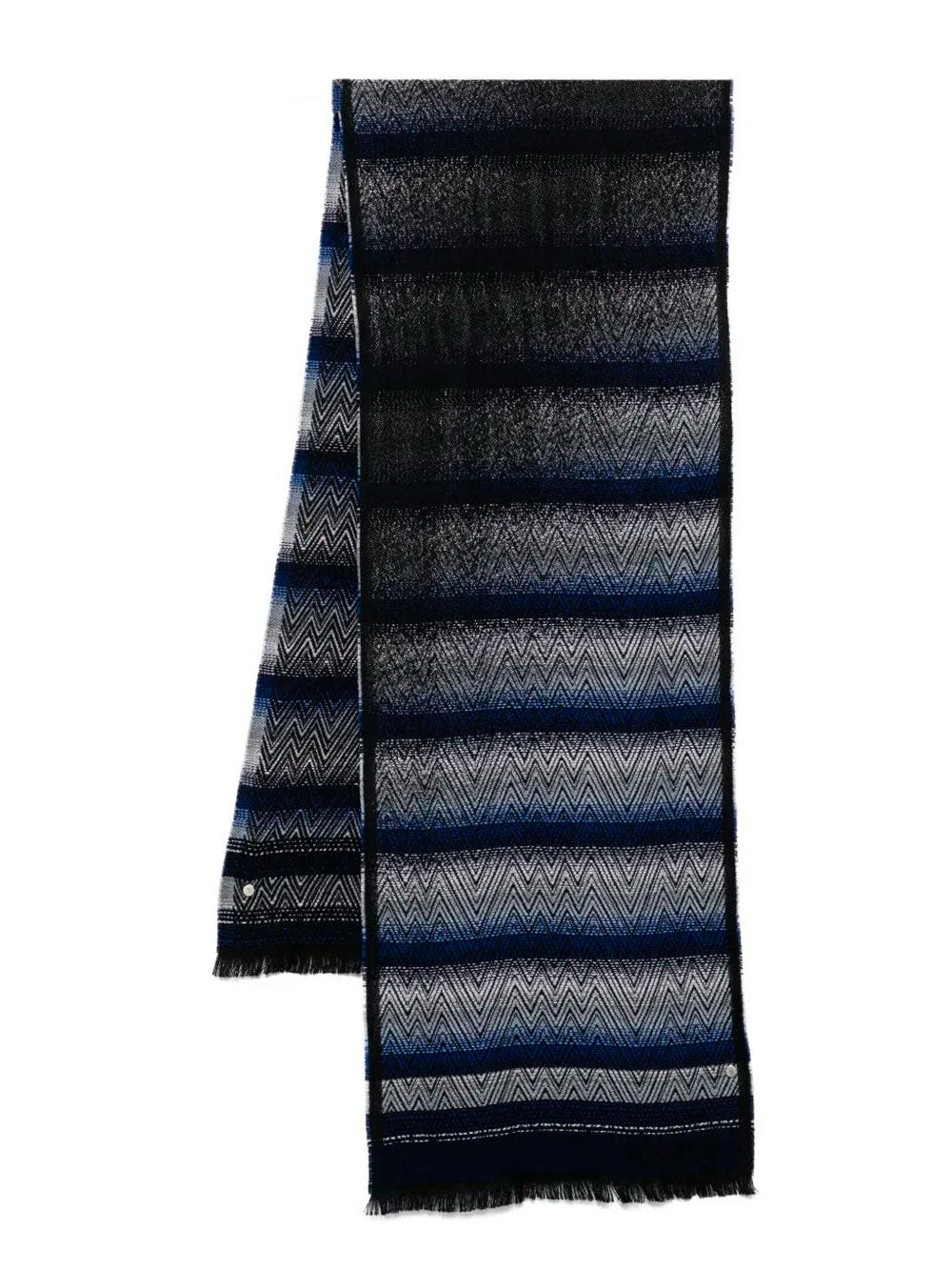 MISSONI Zig-Zag Striped Wool Scarf for Men