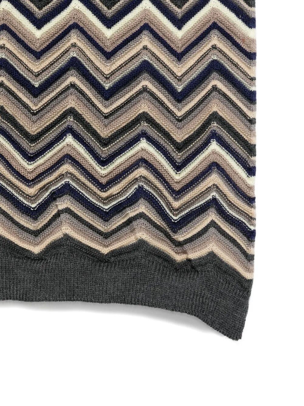 MISSONI Zig-Zag Wool Scarf for Men
