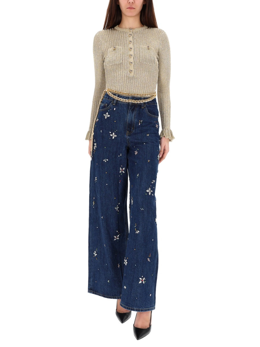 SELF-PORTRAIT Elegant Viscose Top for Women - FW25 Collection