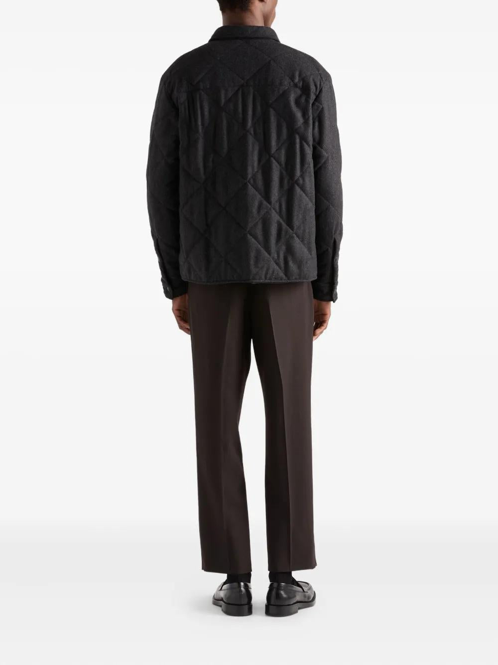 PRADA Cashmere Quilted Shirt Jacket