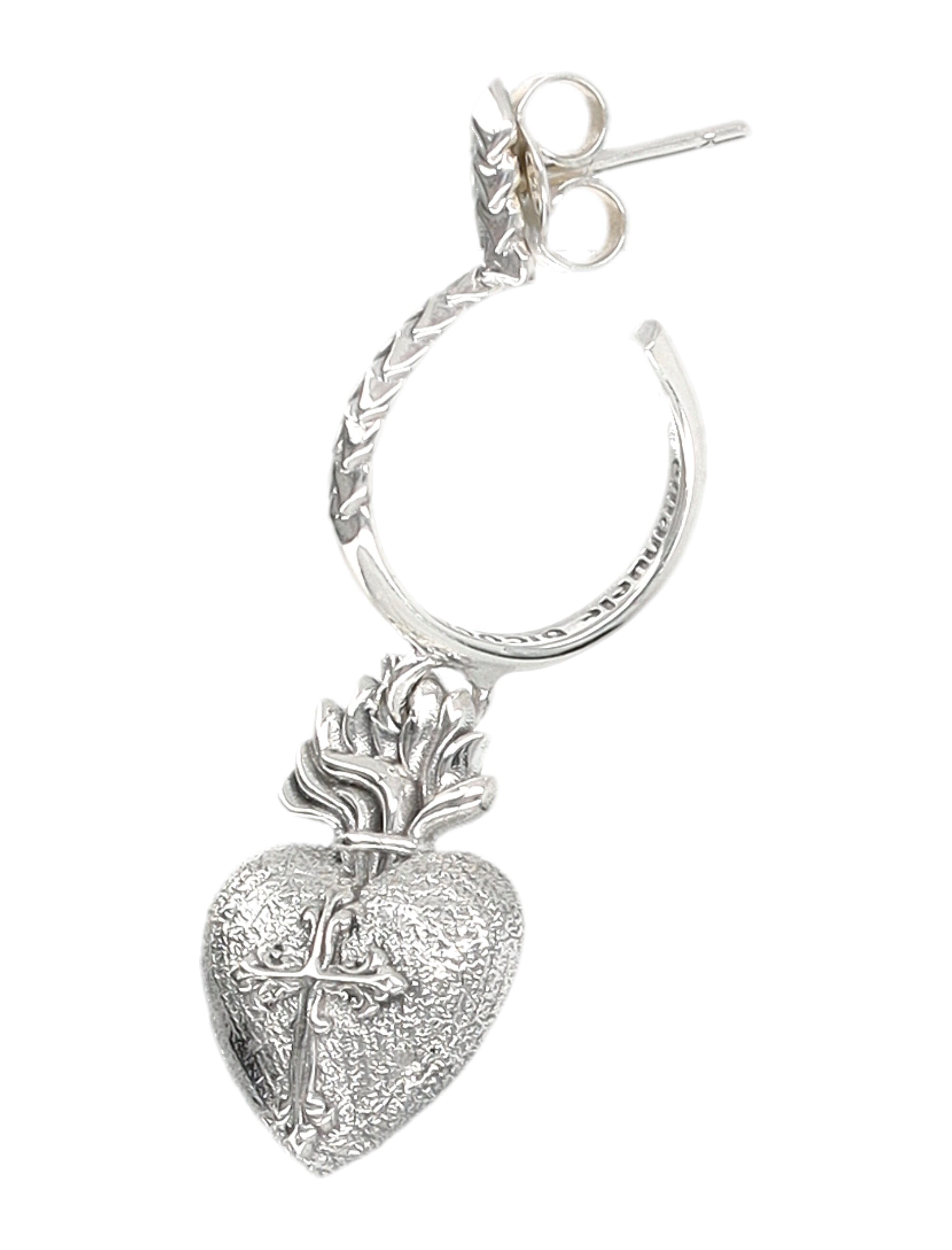 EMANUELE BICOCCHI Sacred Heart Earring - 2 cm Length
