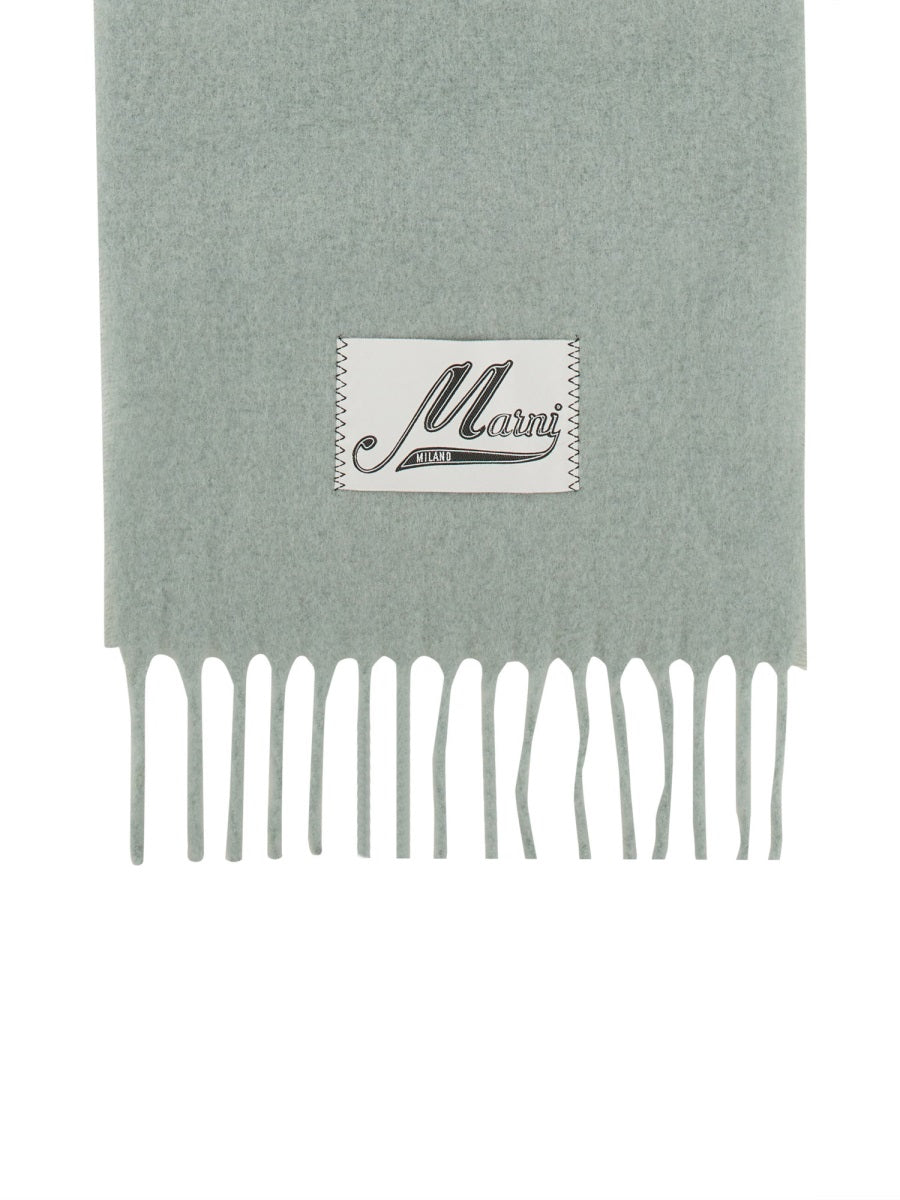 MARNI Logo-Embellished Alpaca Blend Scarf