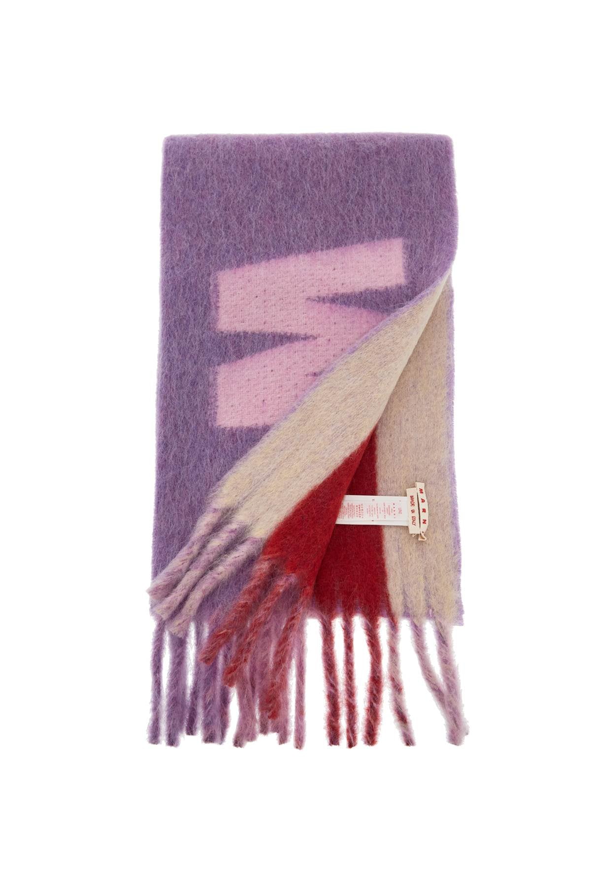 MARNI Embroidered Wool Blend Scarf