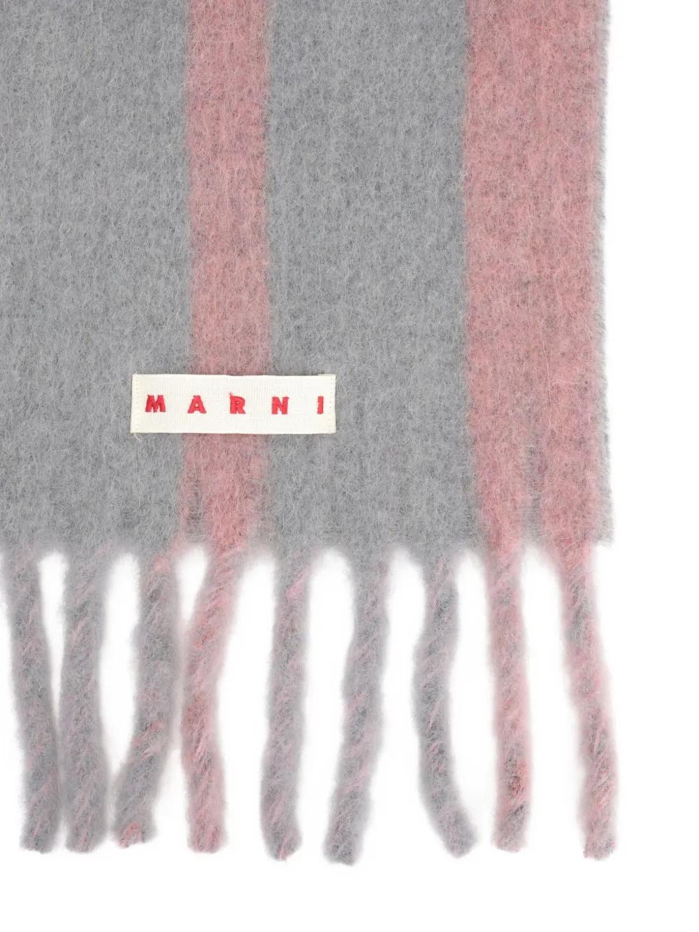 MARNI Striped Fringed Scarf for Women - FW25 Collection