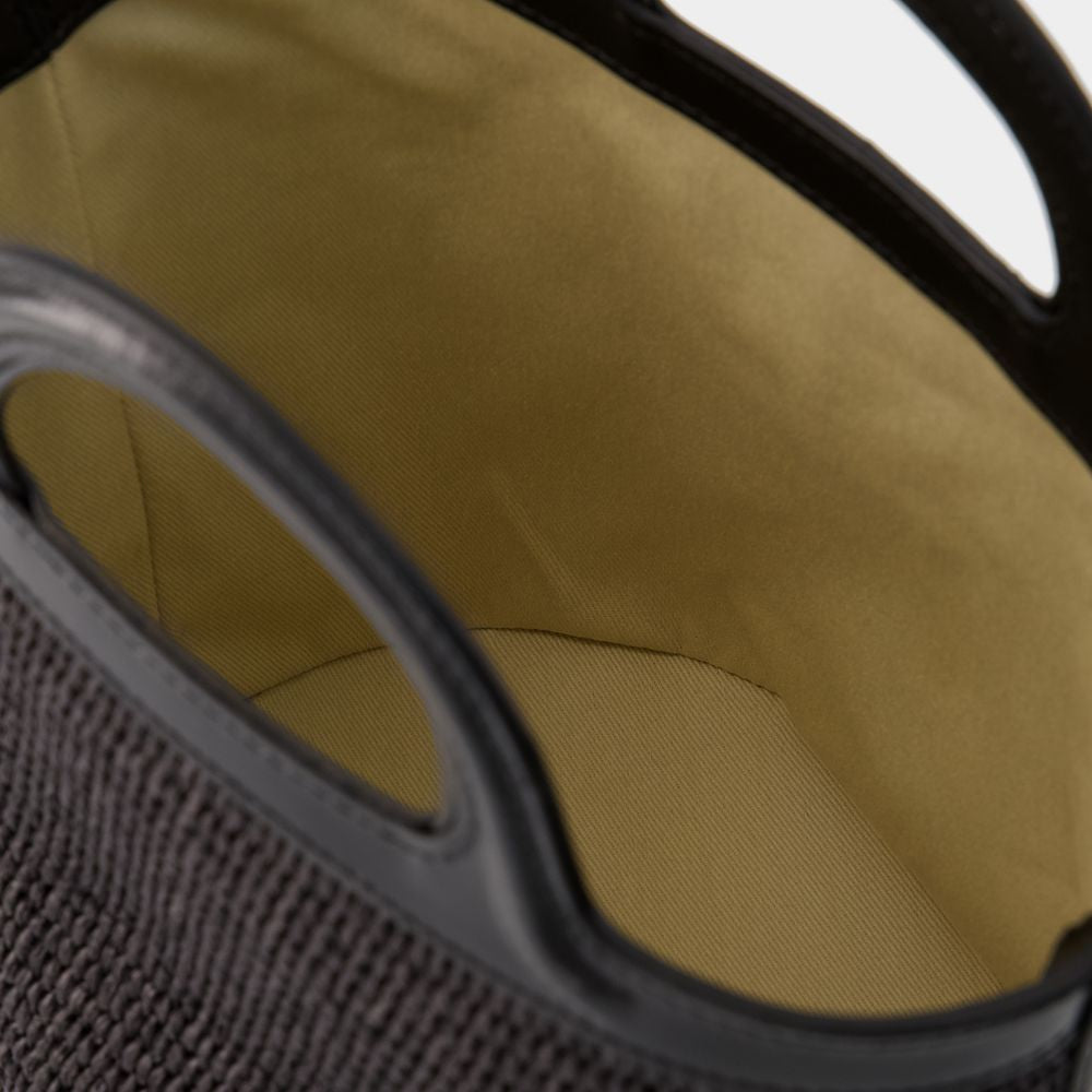 MARNI Tropicalia Leather and Raffia Bucket Handbag