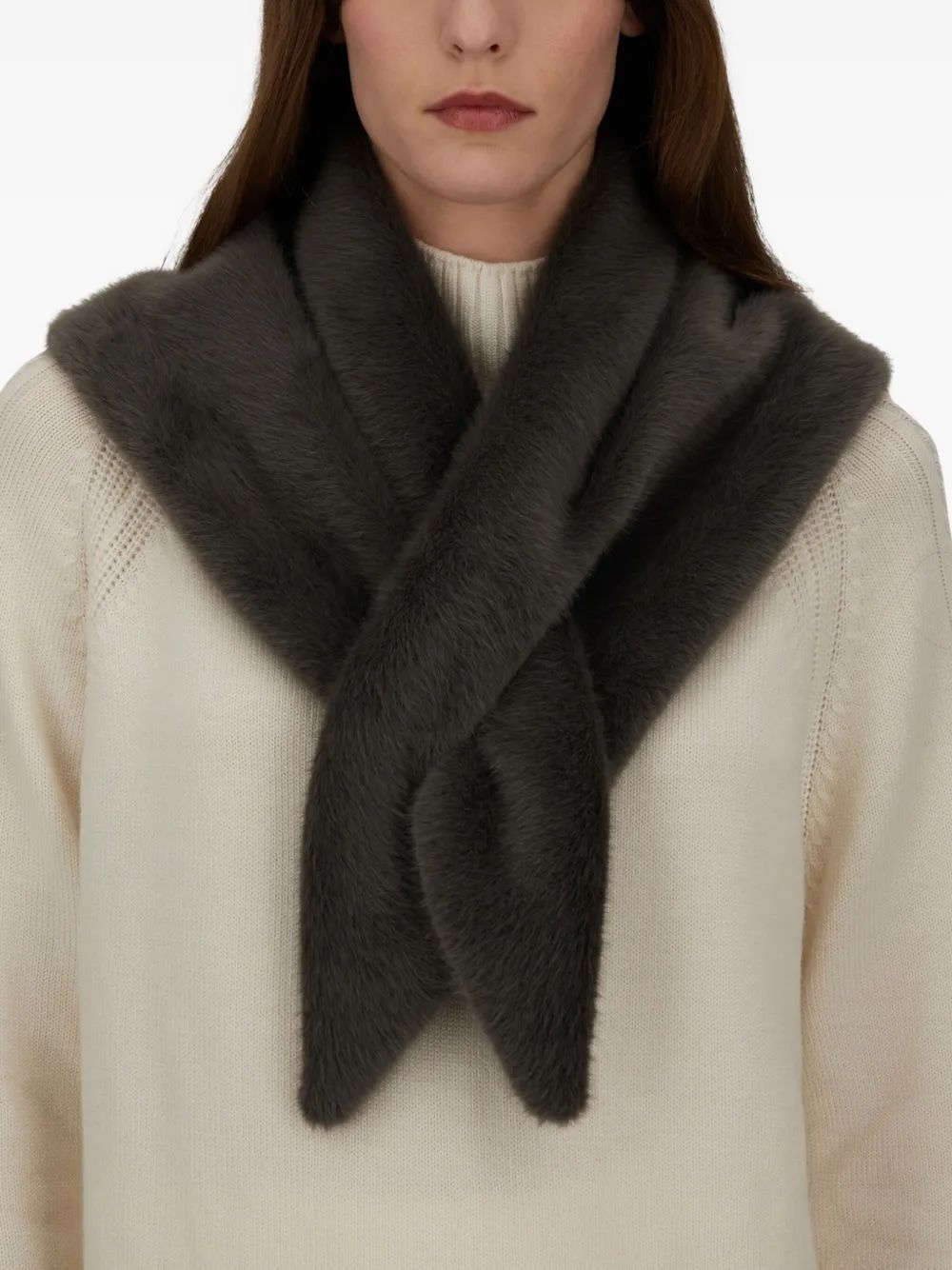 HERNO Luxurious Women's Mini Faux Fur Scarf