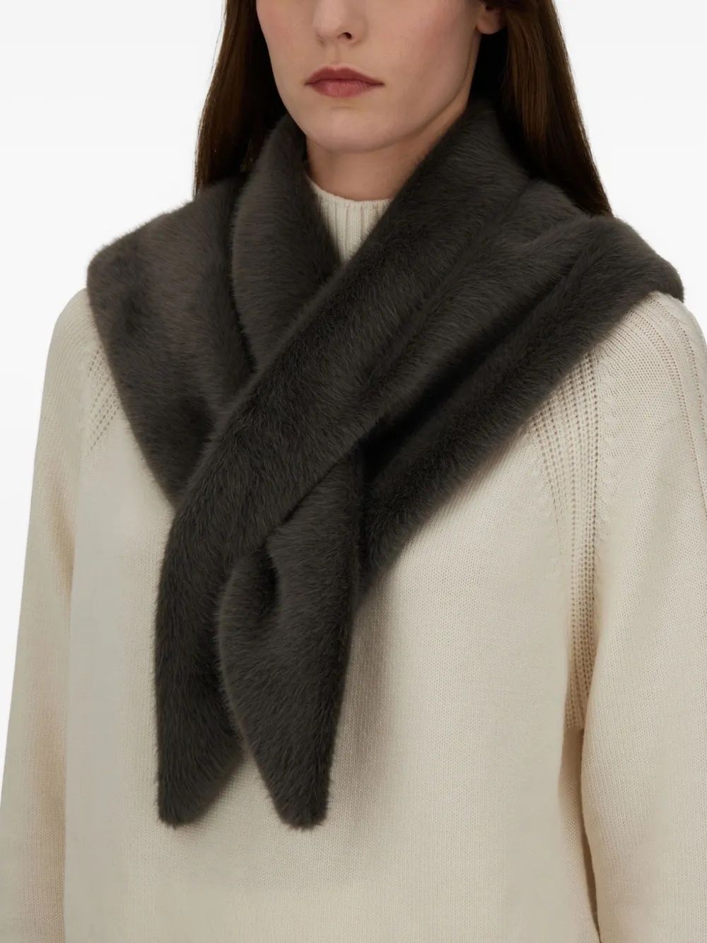 HERNO Luxurious Women's Mini Faux Fur Scarf