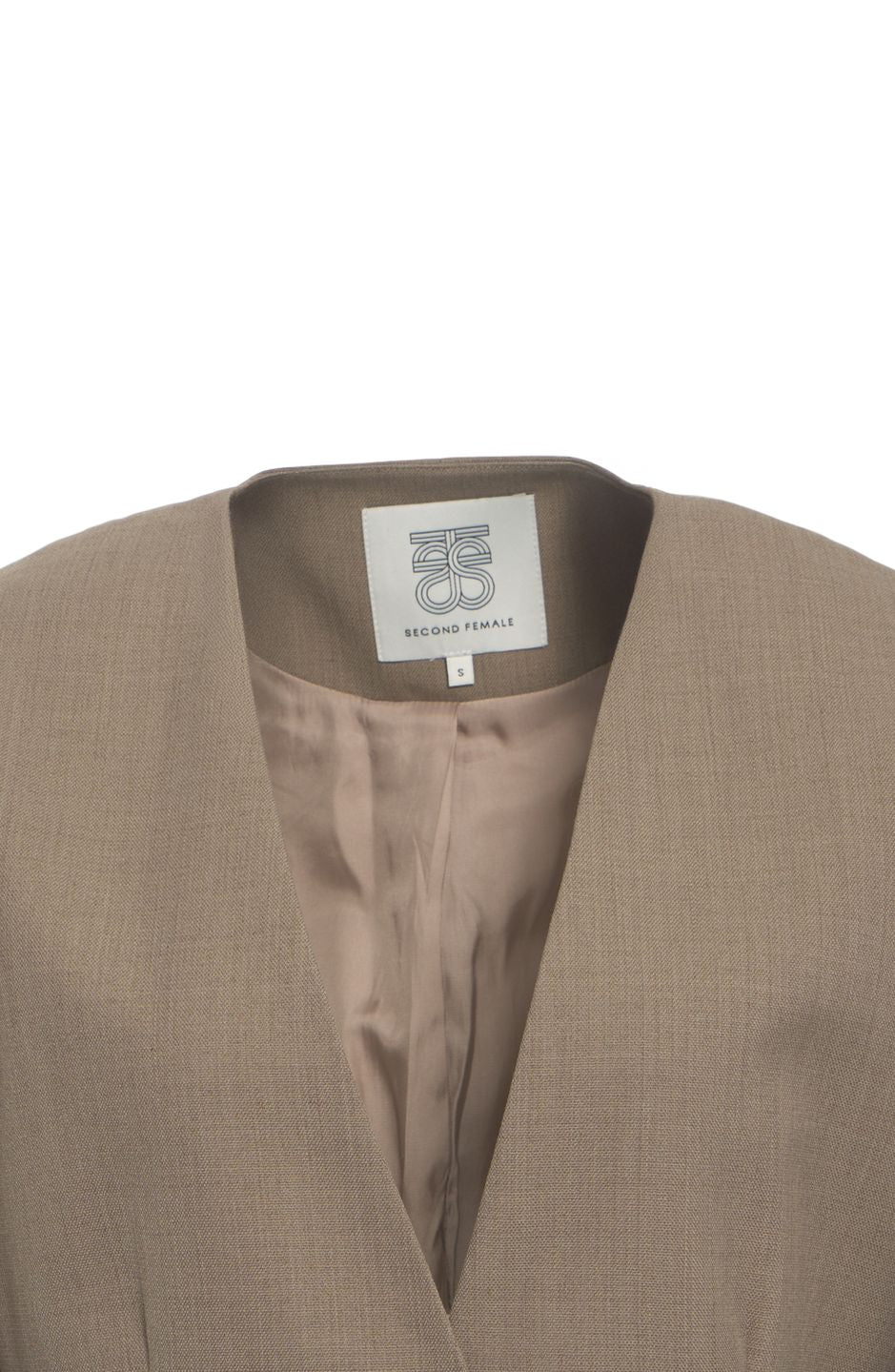 SECOND FEMALE Modern V-Neck Blazer with Flared Sleeves