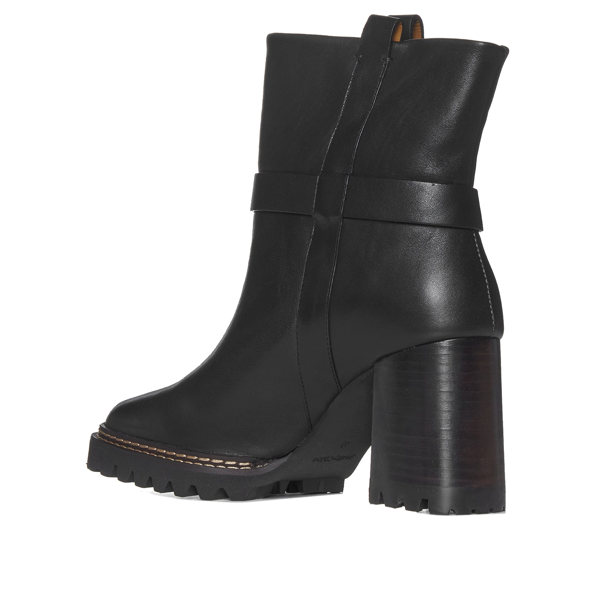 SEE BY CHLOE Hana Leather Ankle Boots with 3.1 in Heel