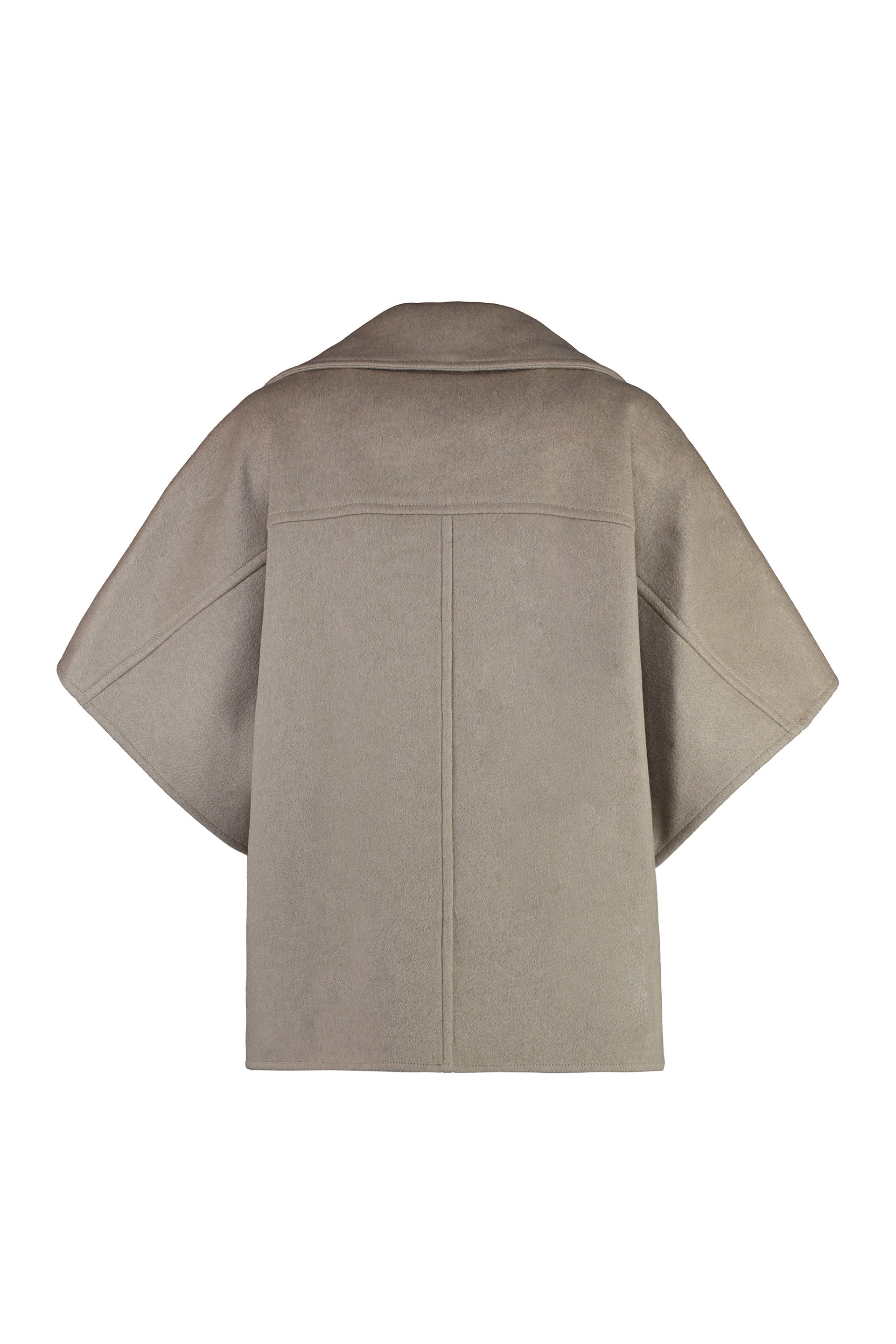 MAX MARA Cashmere Cape Jacket with Lapel Collar