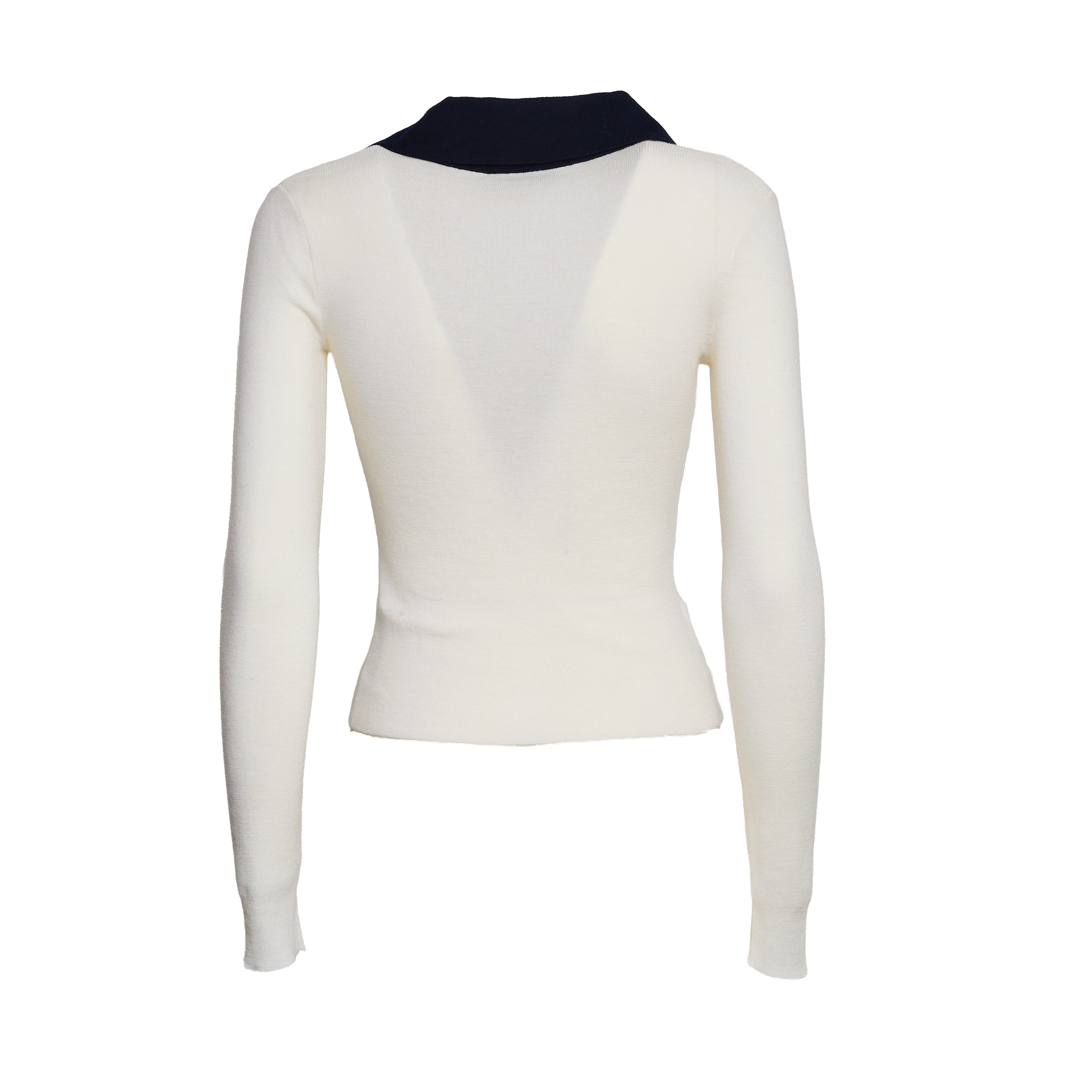 SELF-PORTAIT Merino Wool Cardigan with Contrast Collar