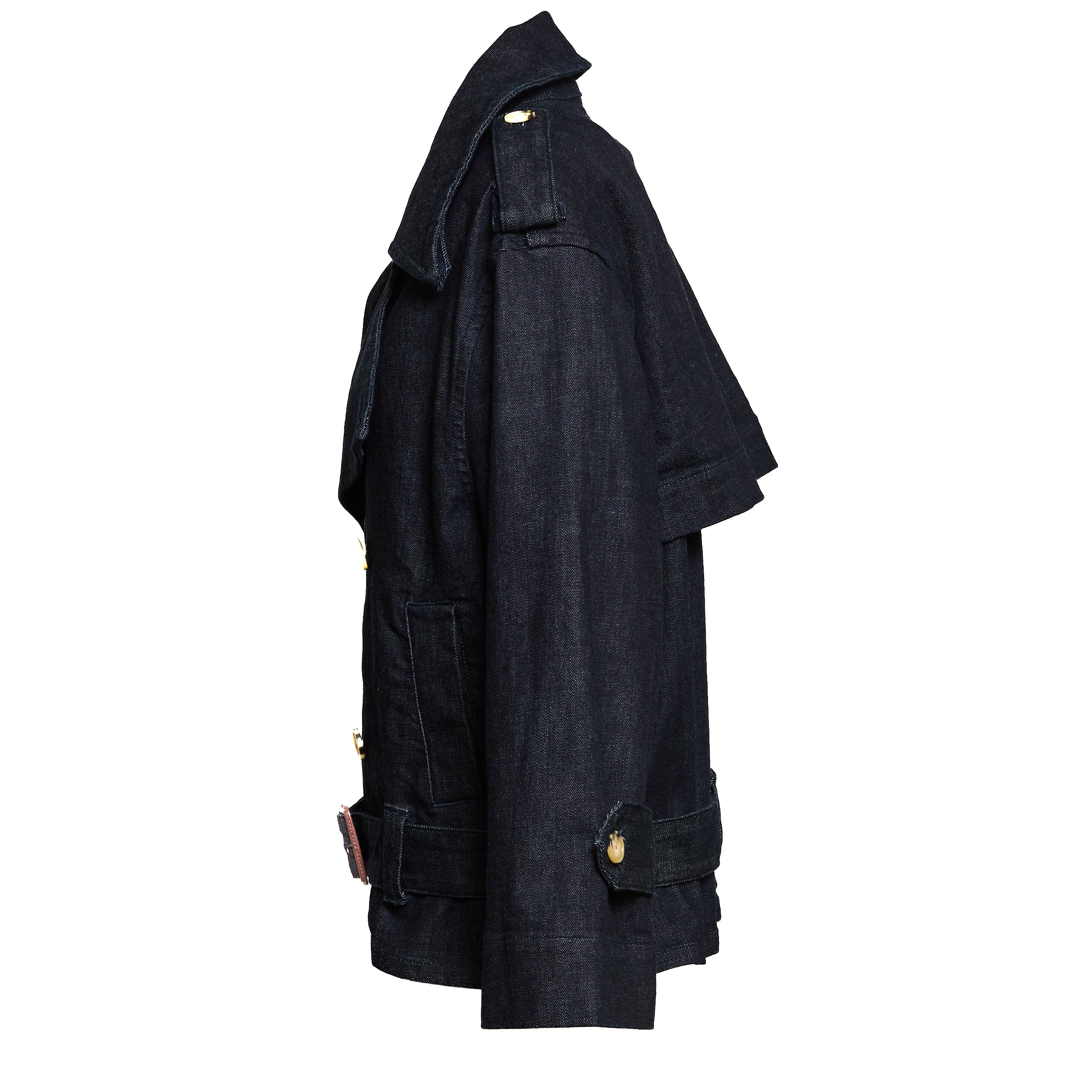 SELF-PORTAIT Oversized Denim Trench Jacket for Women