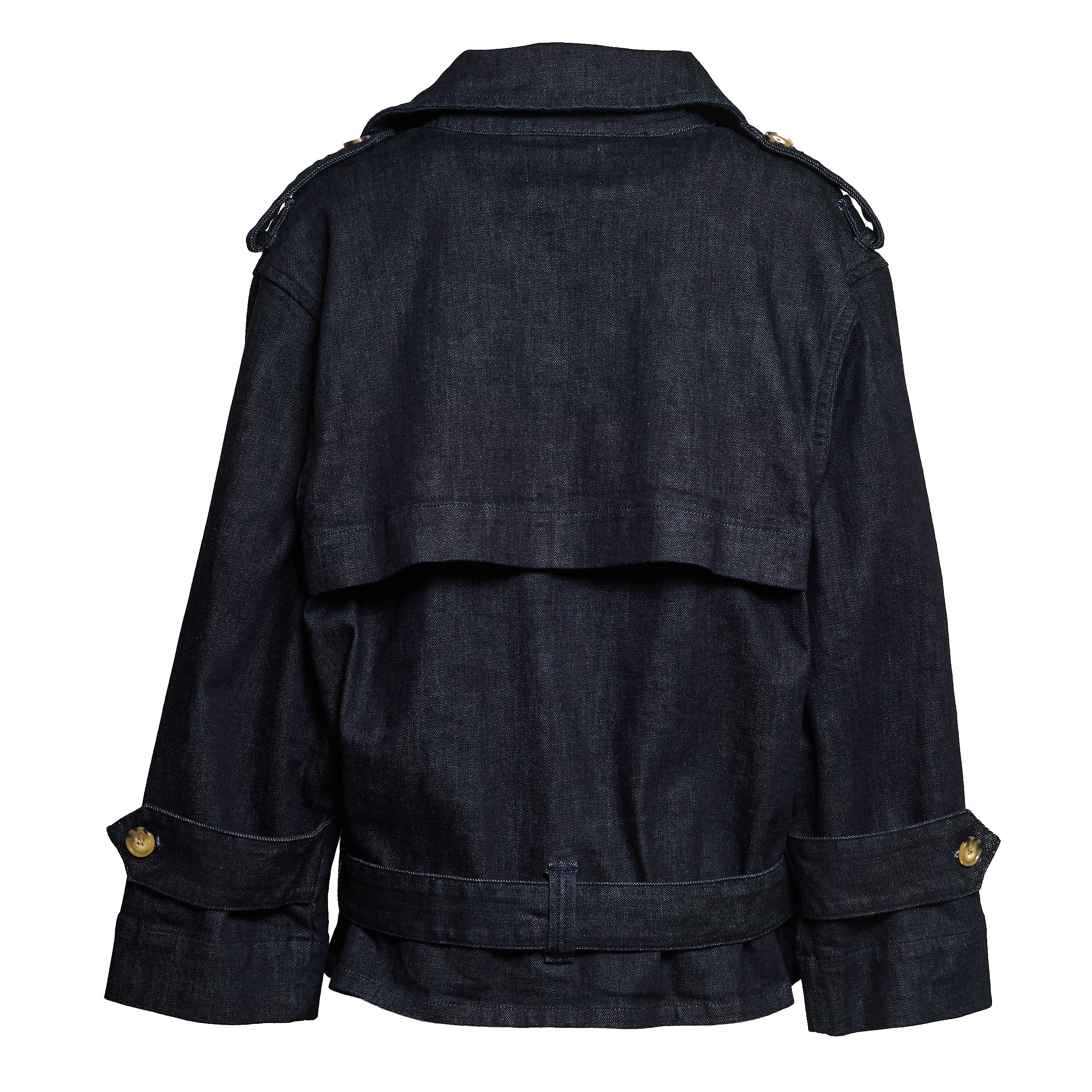 SELF-PORTAIT Oversized Denim Trench Jacket for Women