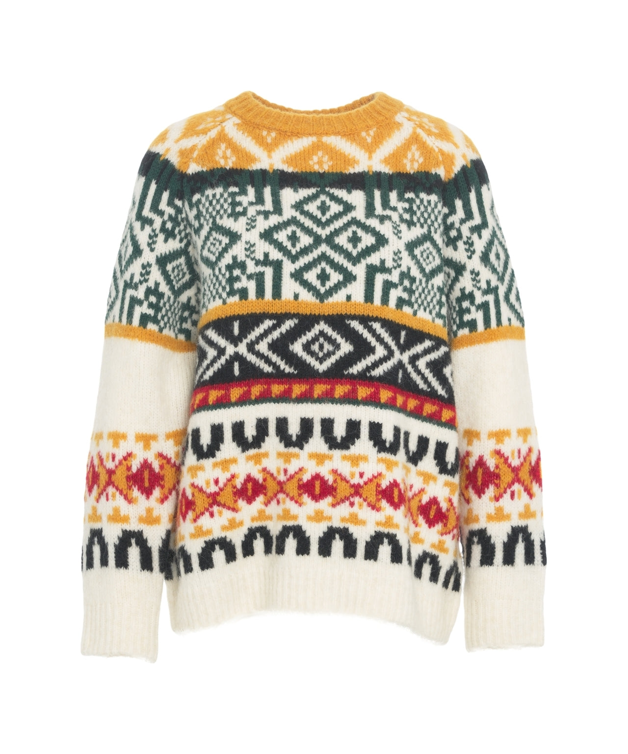 SEMICOUTURE Vibrant Geometric Knit Sweater - Women's Size