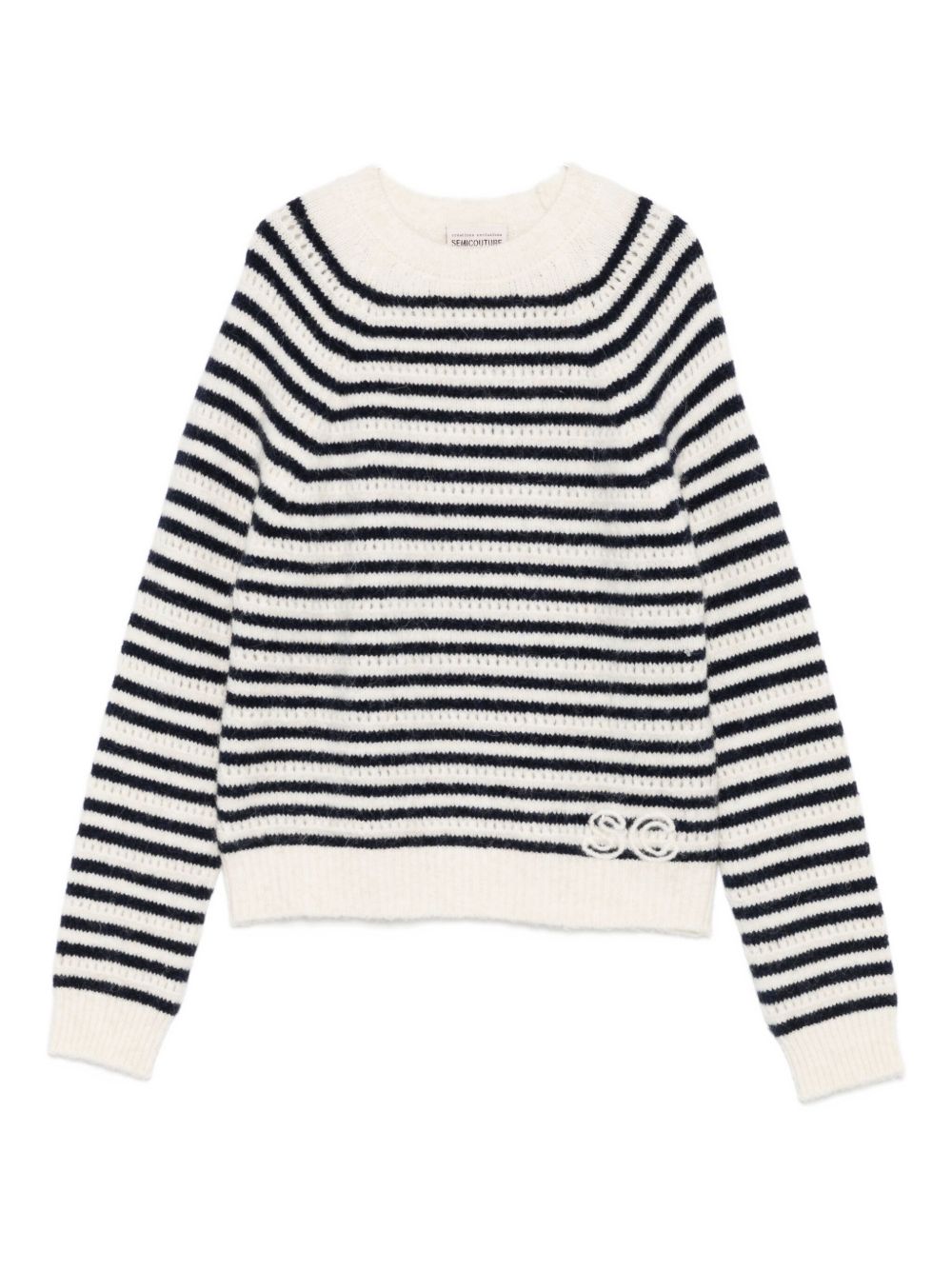 SEMICOUTURE Chic Striped Sweater - Women's Cozy Fit for FW25