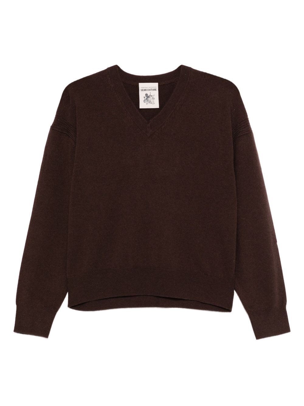 SEMICOUTURE Elegant Wool-Cashmere Sweater for Women