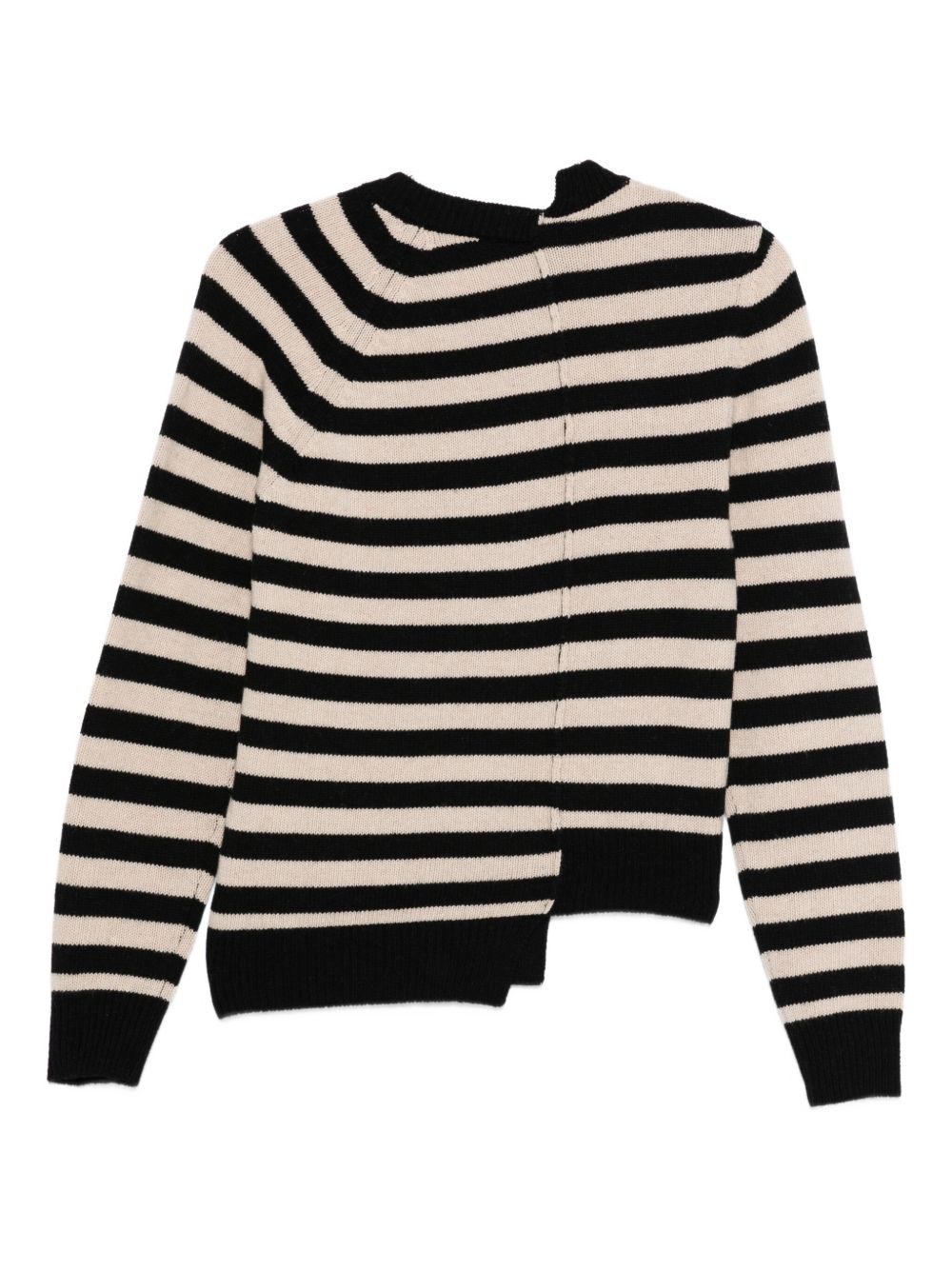 SEMICOUTURE Asymmetric Striped Sweater for Women