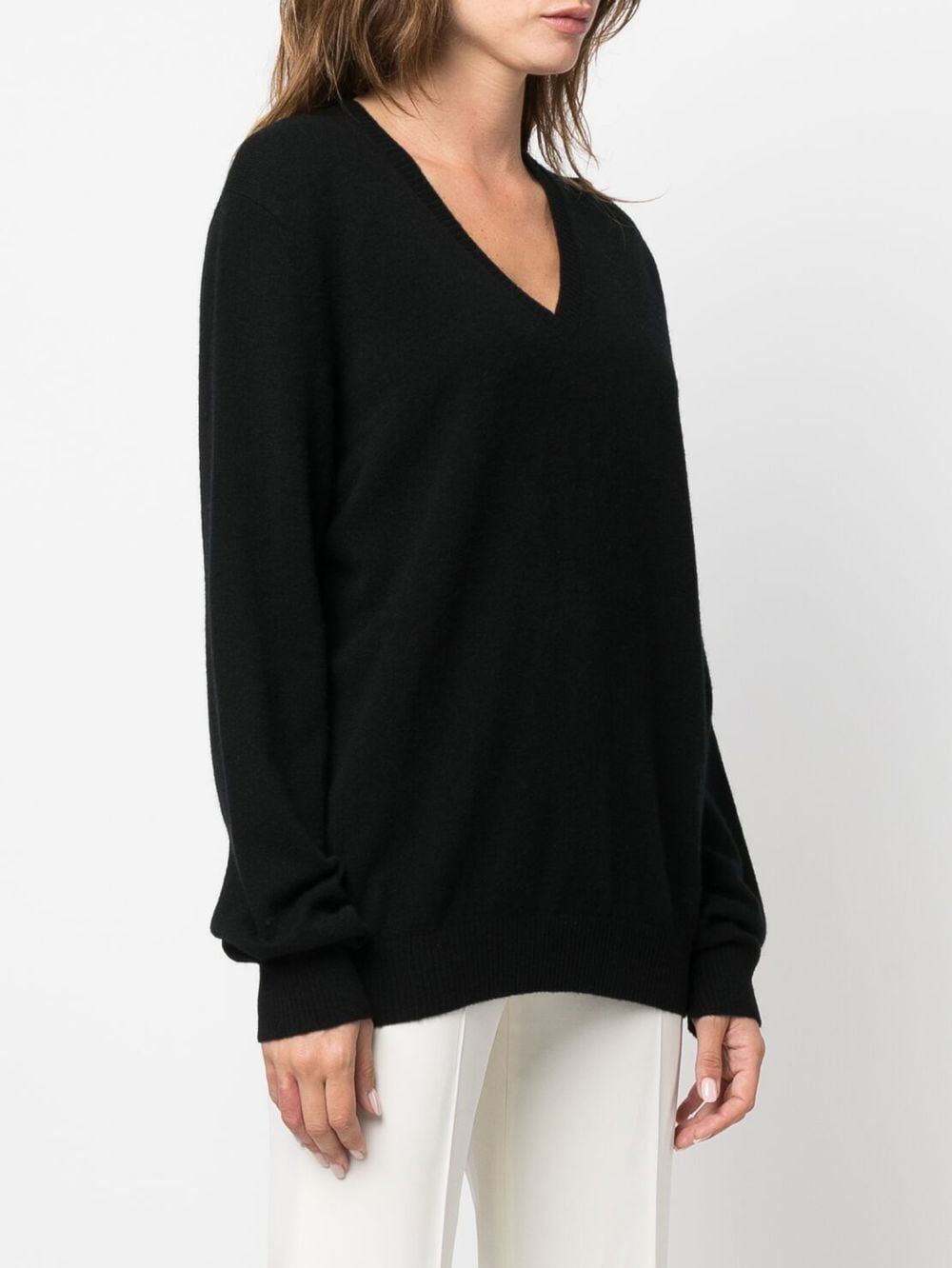 LOULOU STUDIO Women's Classic Cashmere V-Neck Sweater