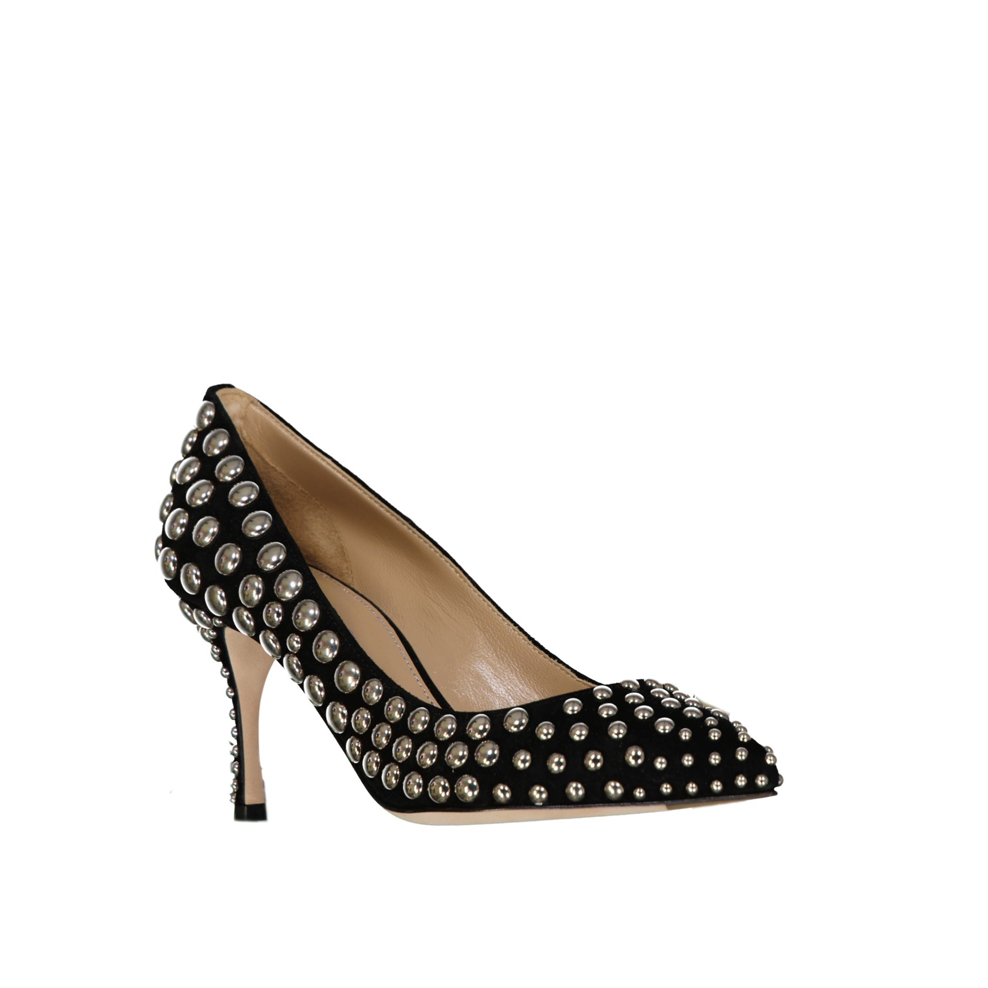 SERGIO ROSSI Elegant Studded Leather Pumps