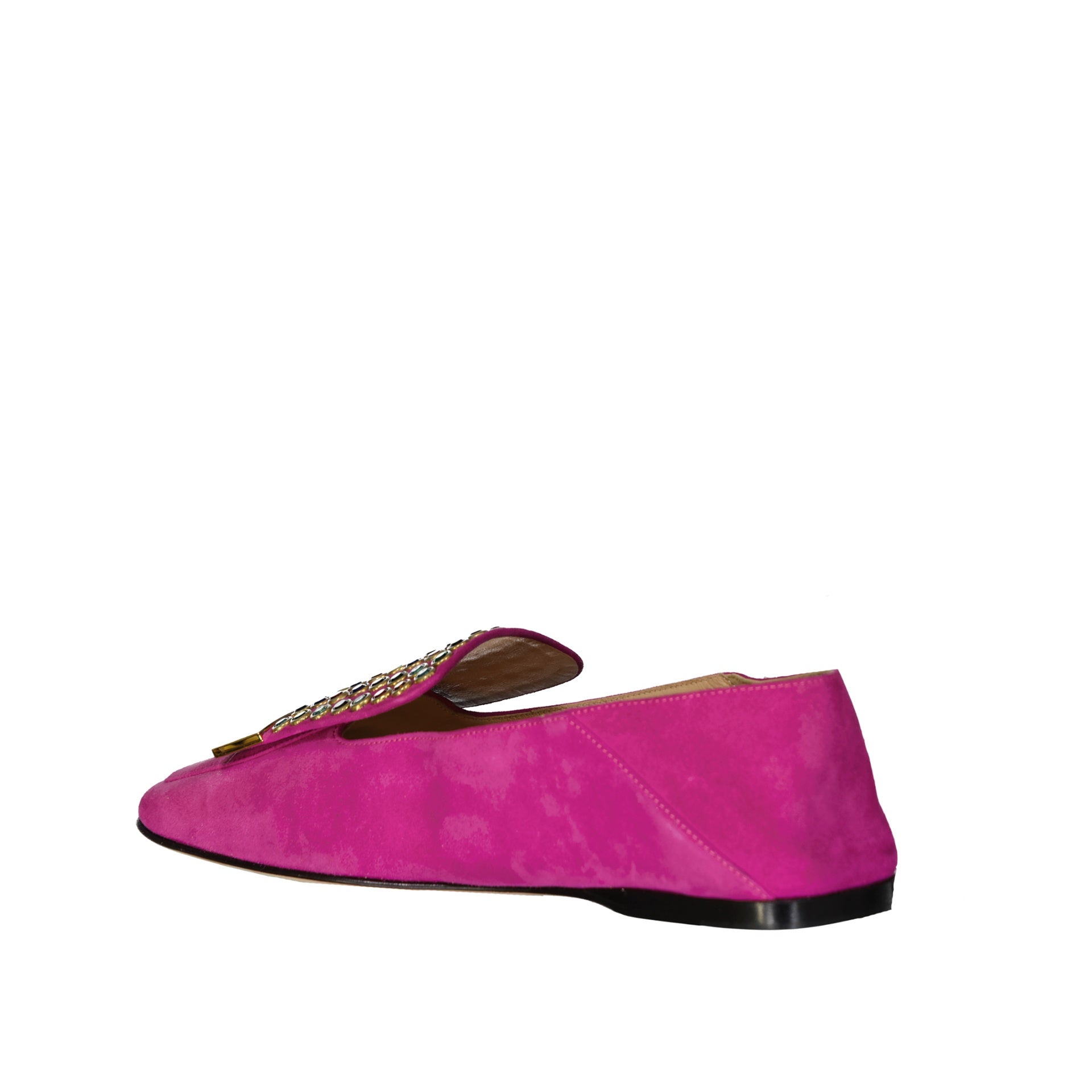 SERGIO ROSSI Chic Leather Loafers with Crystal Detail