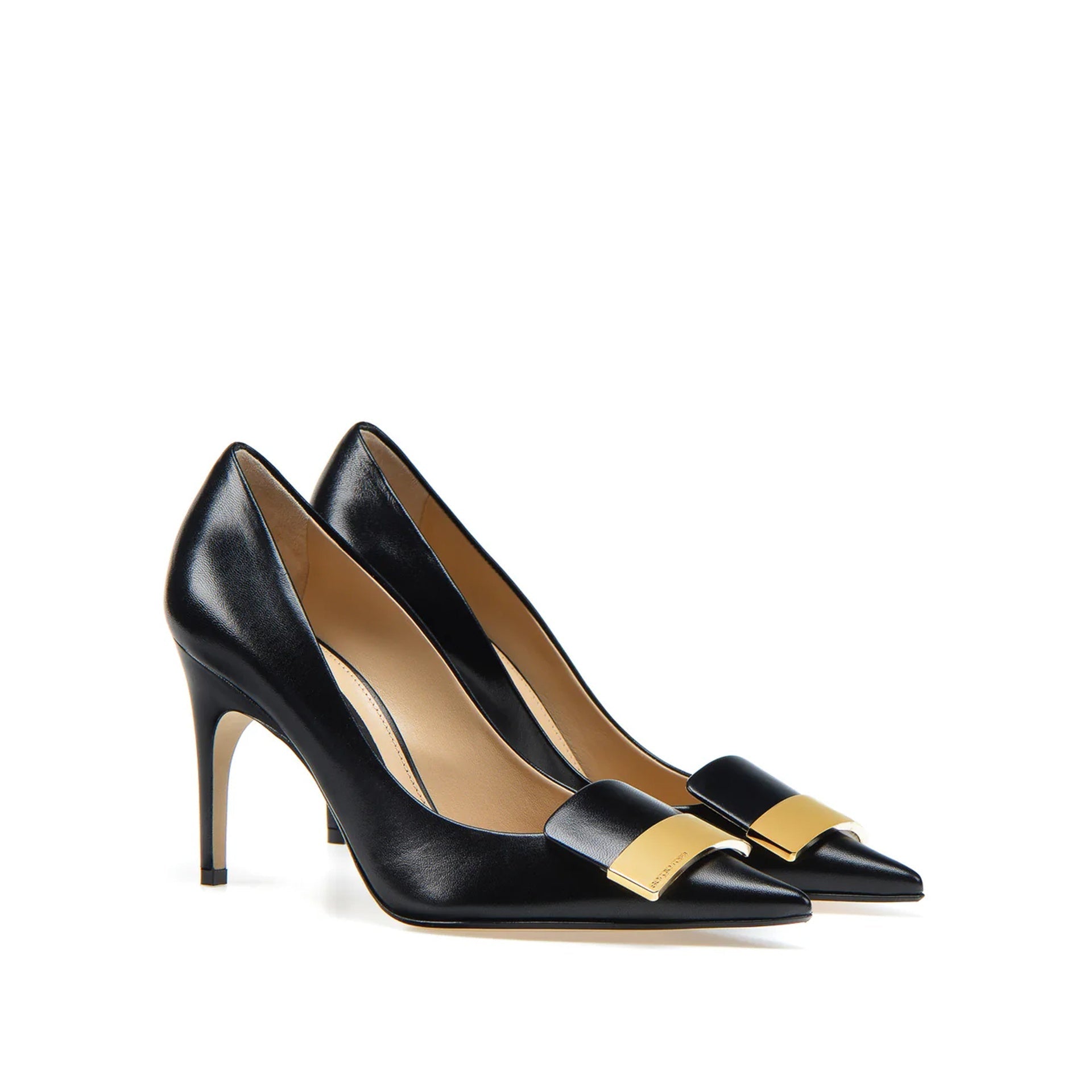 SERGIO ROSSI Elegant SR1 Leather Pumps - 9 cm Heels