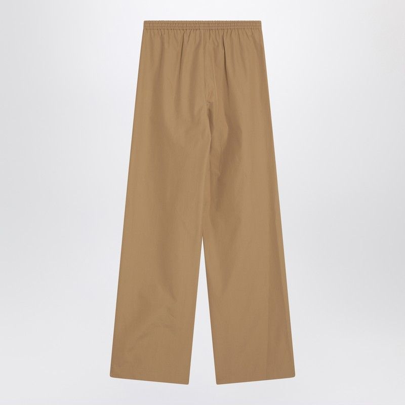 LOULOU STUDIO Wide-Leg Trousers with Elastic Waist and Drawstring