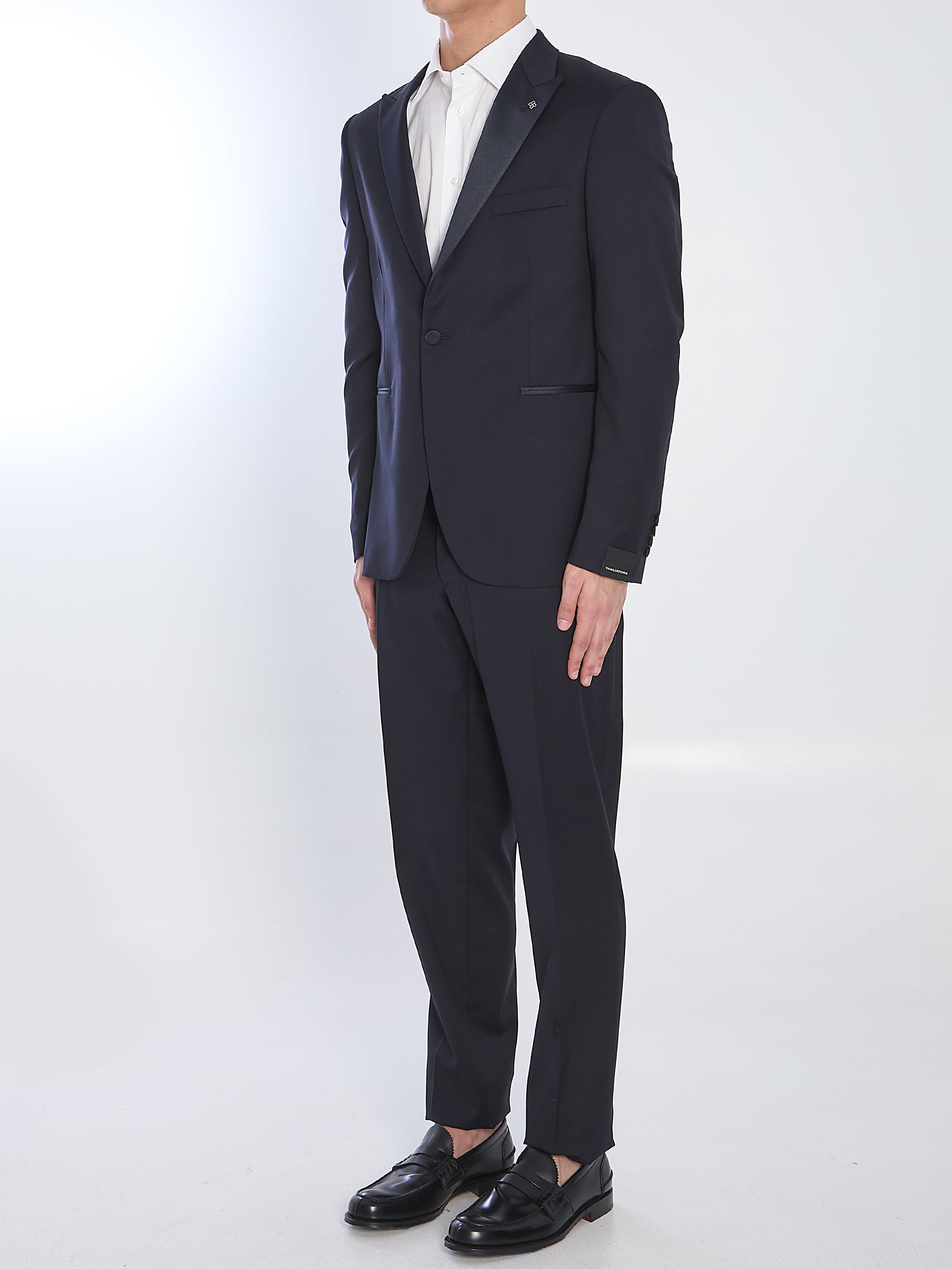 TAGLIATORE Virgin Wool Tuxedo Jacket and Trousers - Regular Fit, Size IT 52