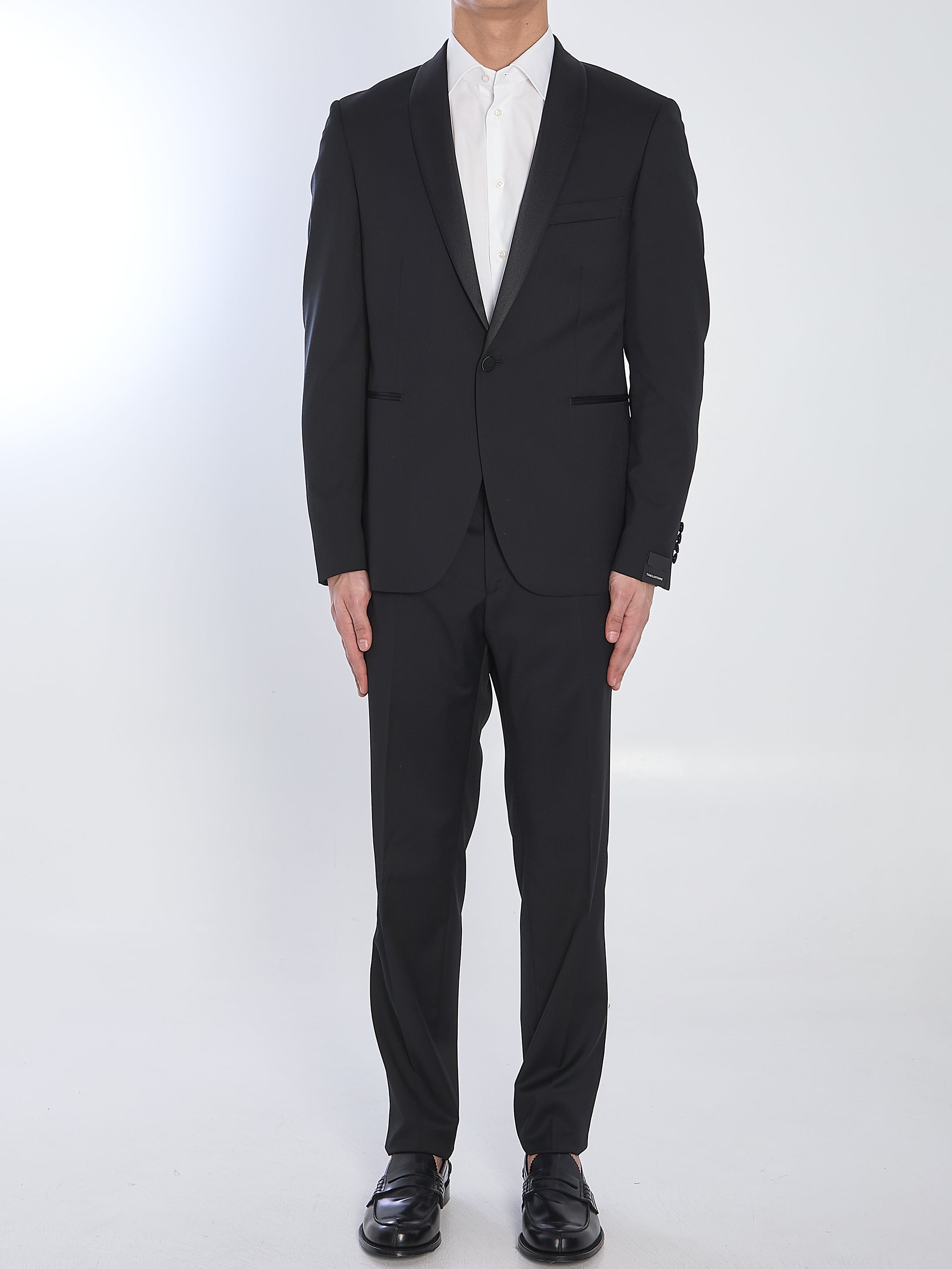 TAGLIATORE Men's Virgin Wool Tuxedo - Size 52