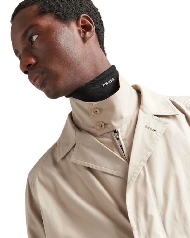 PRADA Men's Lightweight Panama Overcoat