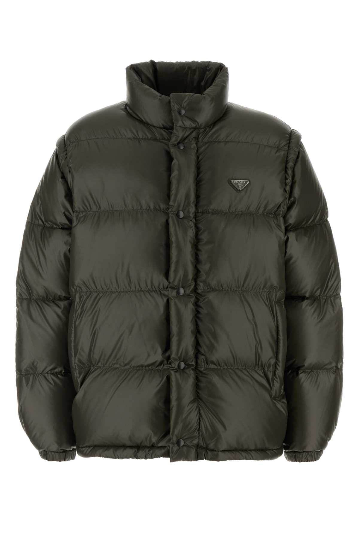 PRADA Medium-Weight Down Jacket with Oversized Fit
