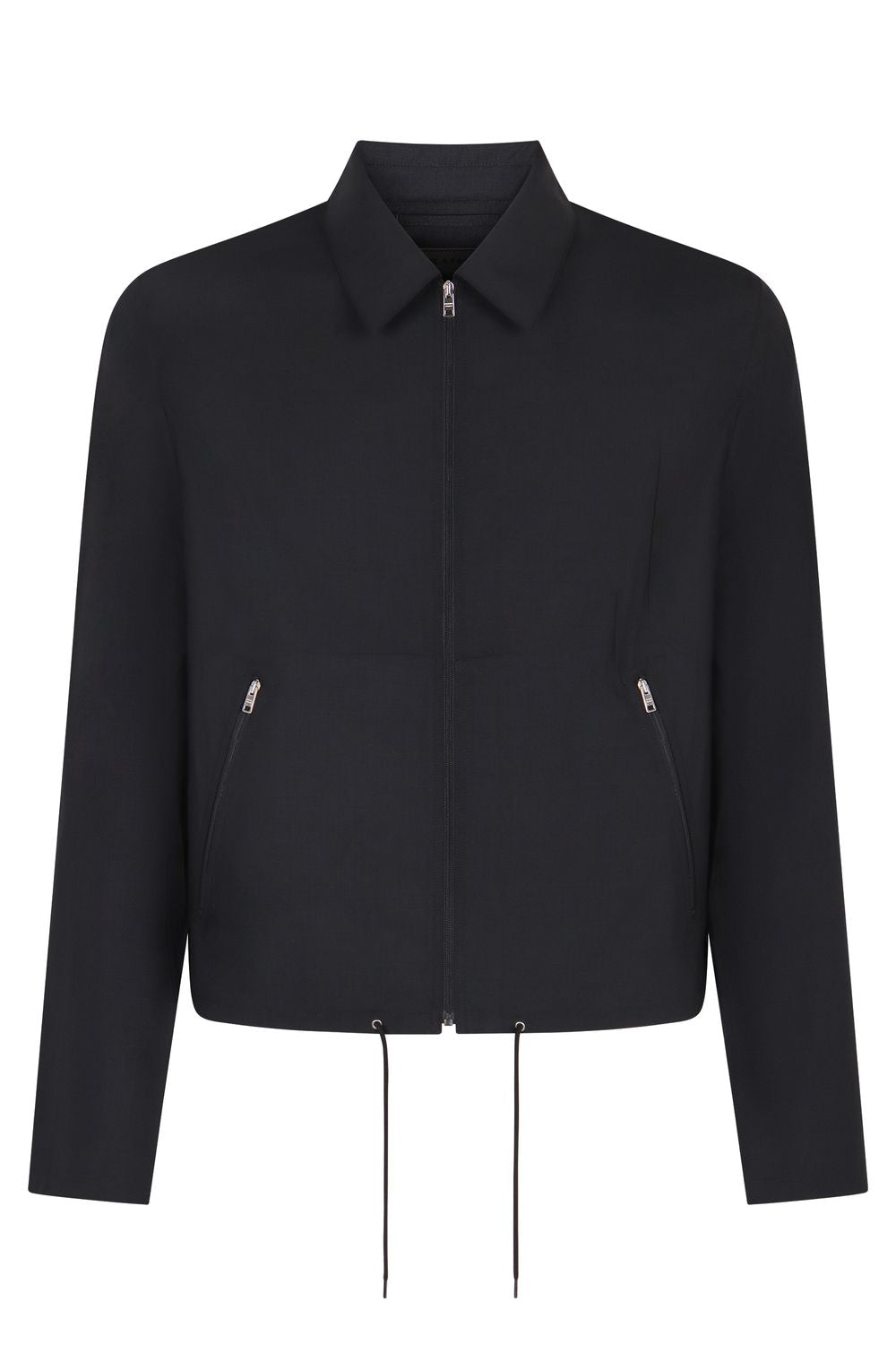 PRADA Men's Virgin Wool Jacket with Adjustable Drawstring Hem