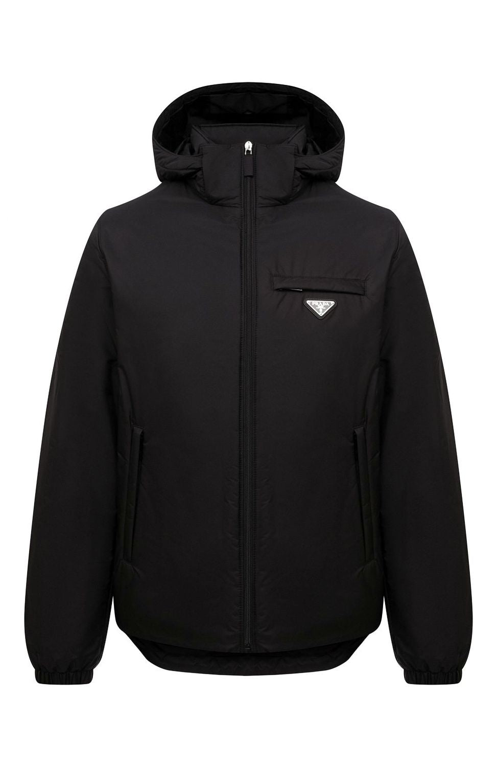 PRADA Men's Re-Nylon Padded Jacket with Adjustable Hood