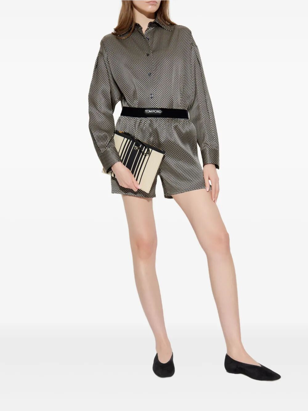 TOM FORD Polka Dot Silk PJ Shorts