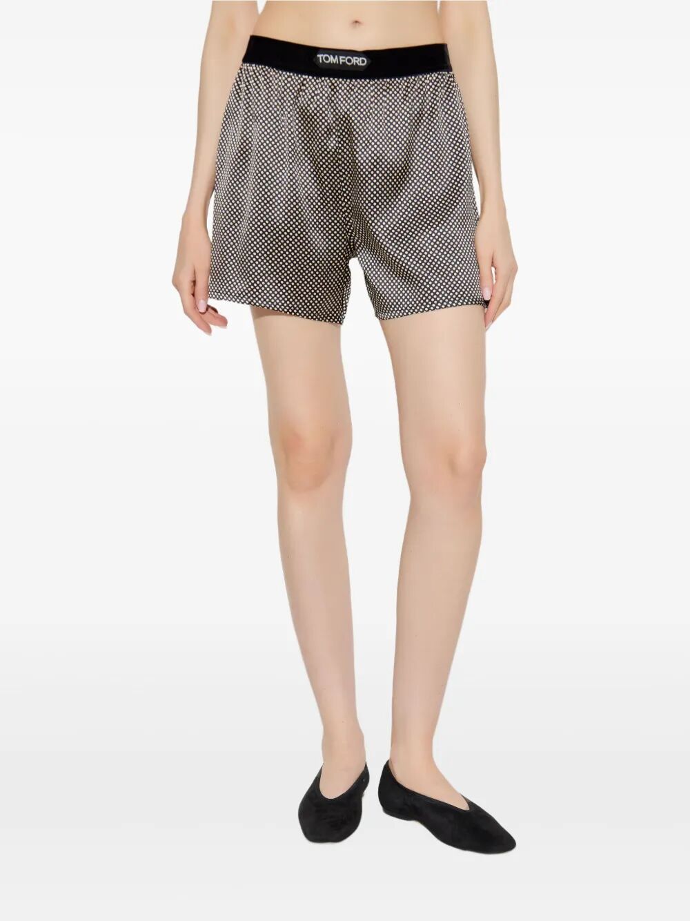 TOM FORD Polka Dot Silk PJ Shorts