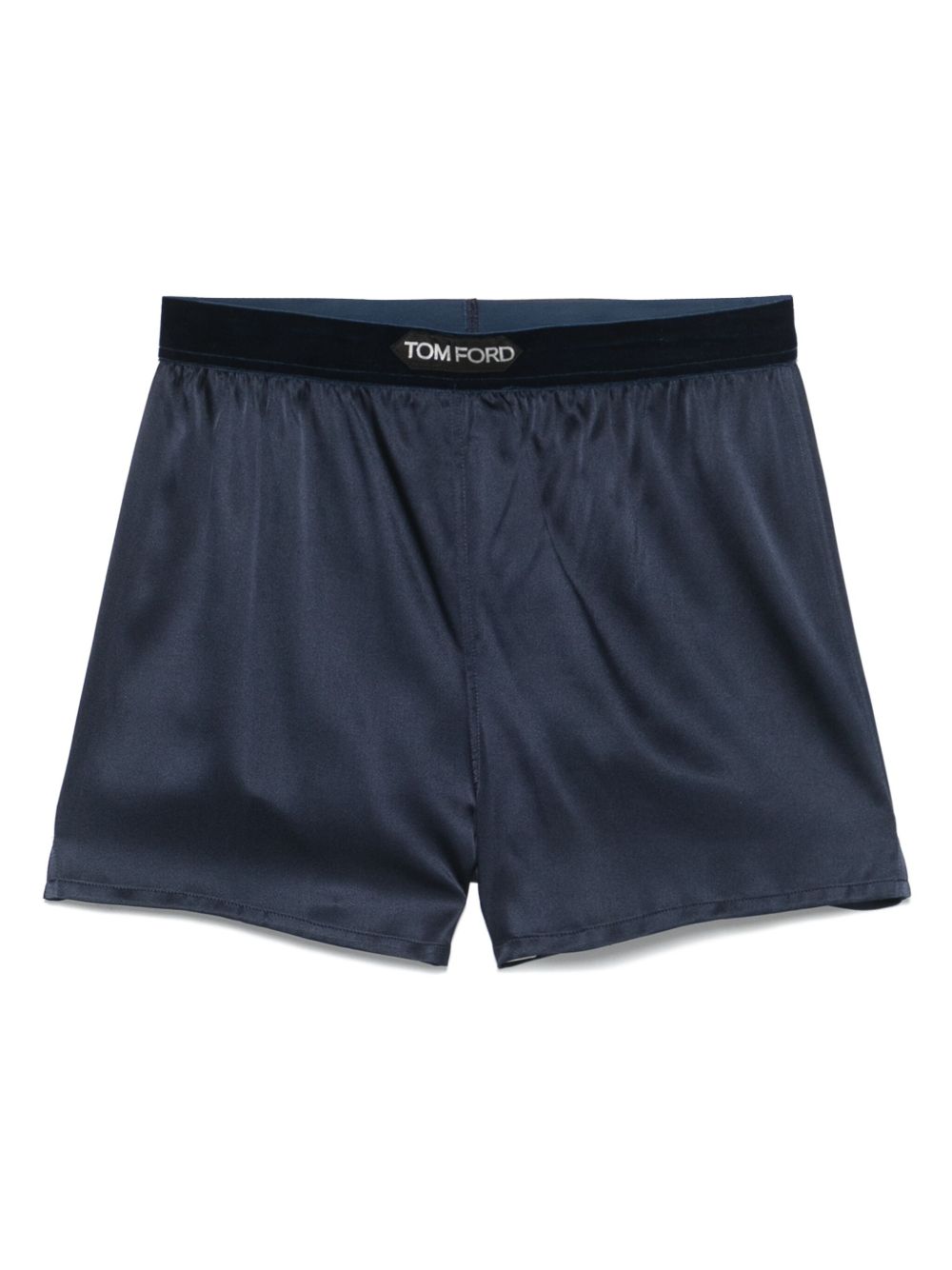TOM FORD Silk Shorts with Elasticated Logo Waistband