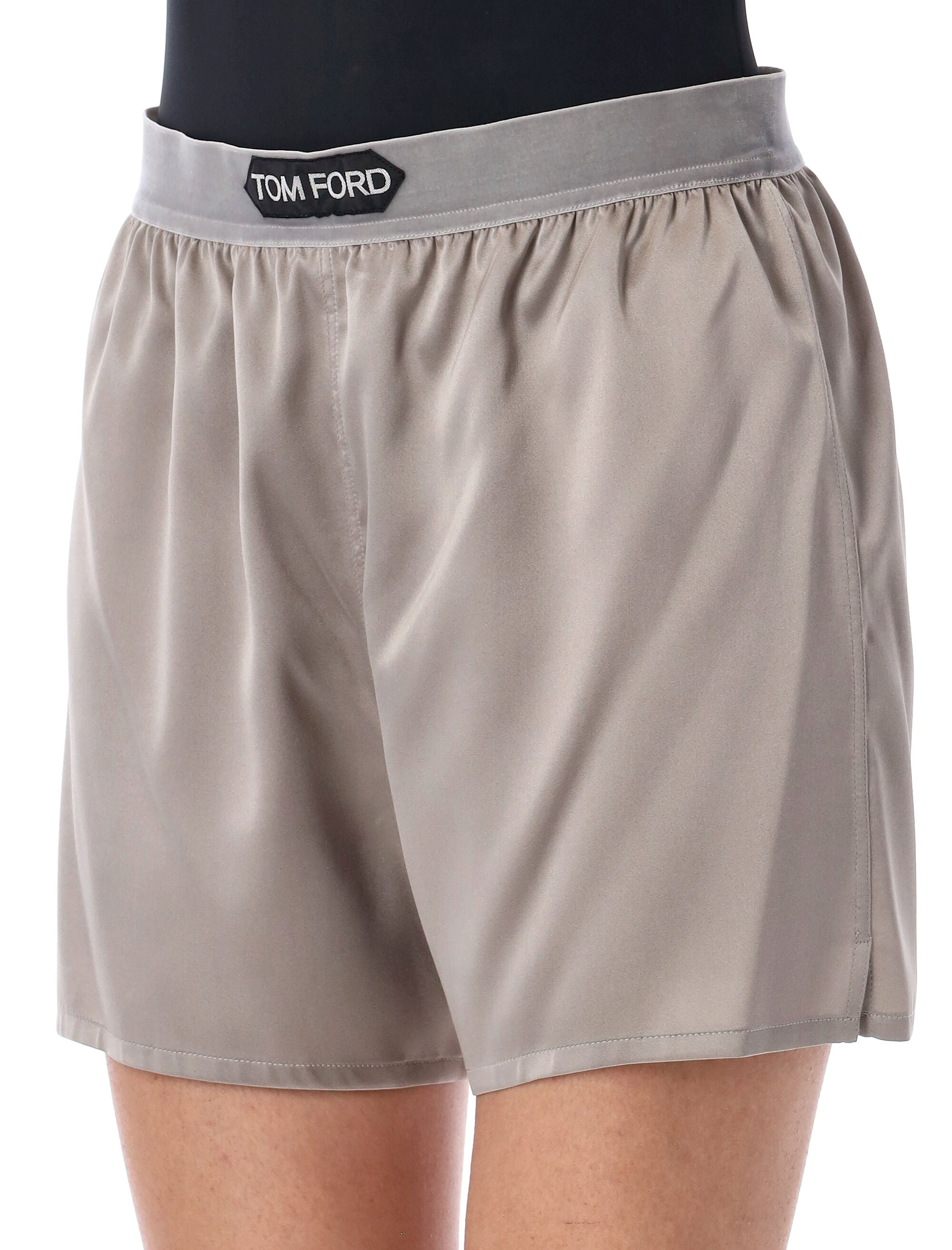 TOM FORD Stretch Silk Satin Boxer Shorts (Size S)